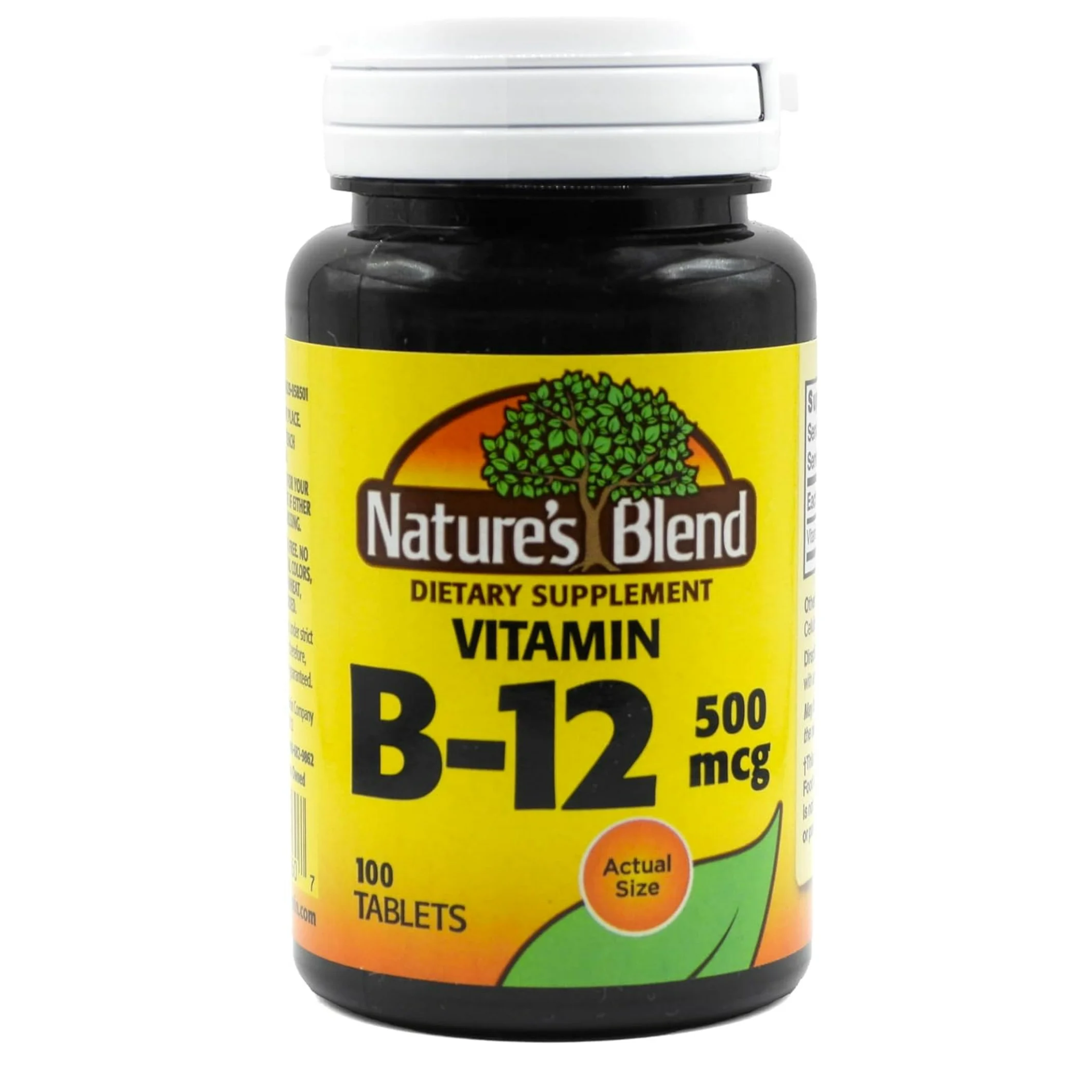 Nature’s Blend, Vitamin B12 500 mcg Tablets, Energy & Metabolism Support, 100 Count