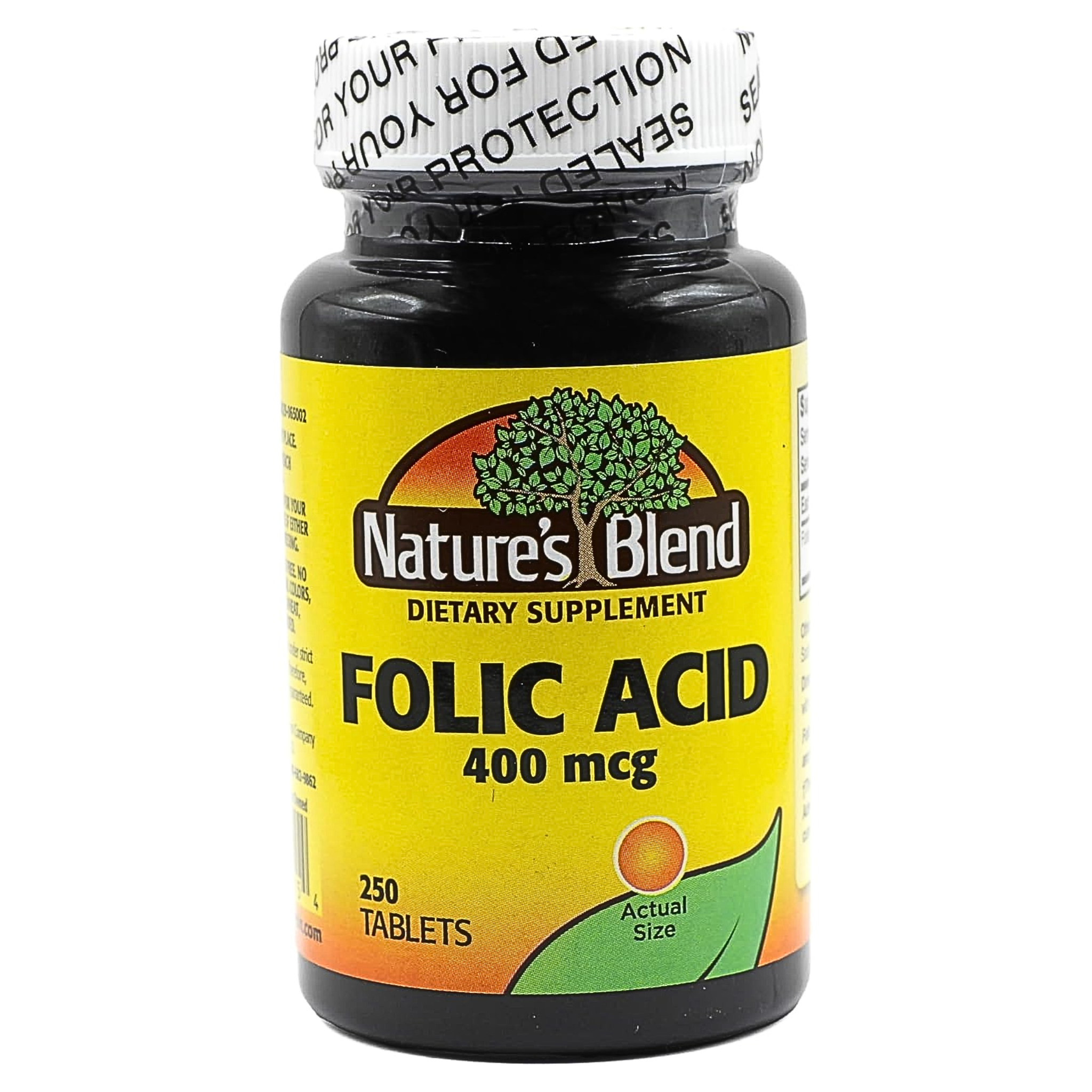 Nature's Blend, Folic Acid Tablets, 400 mcg, Supports Prenatal Health & Cell Growth, 250 Count