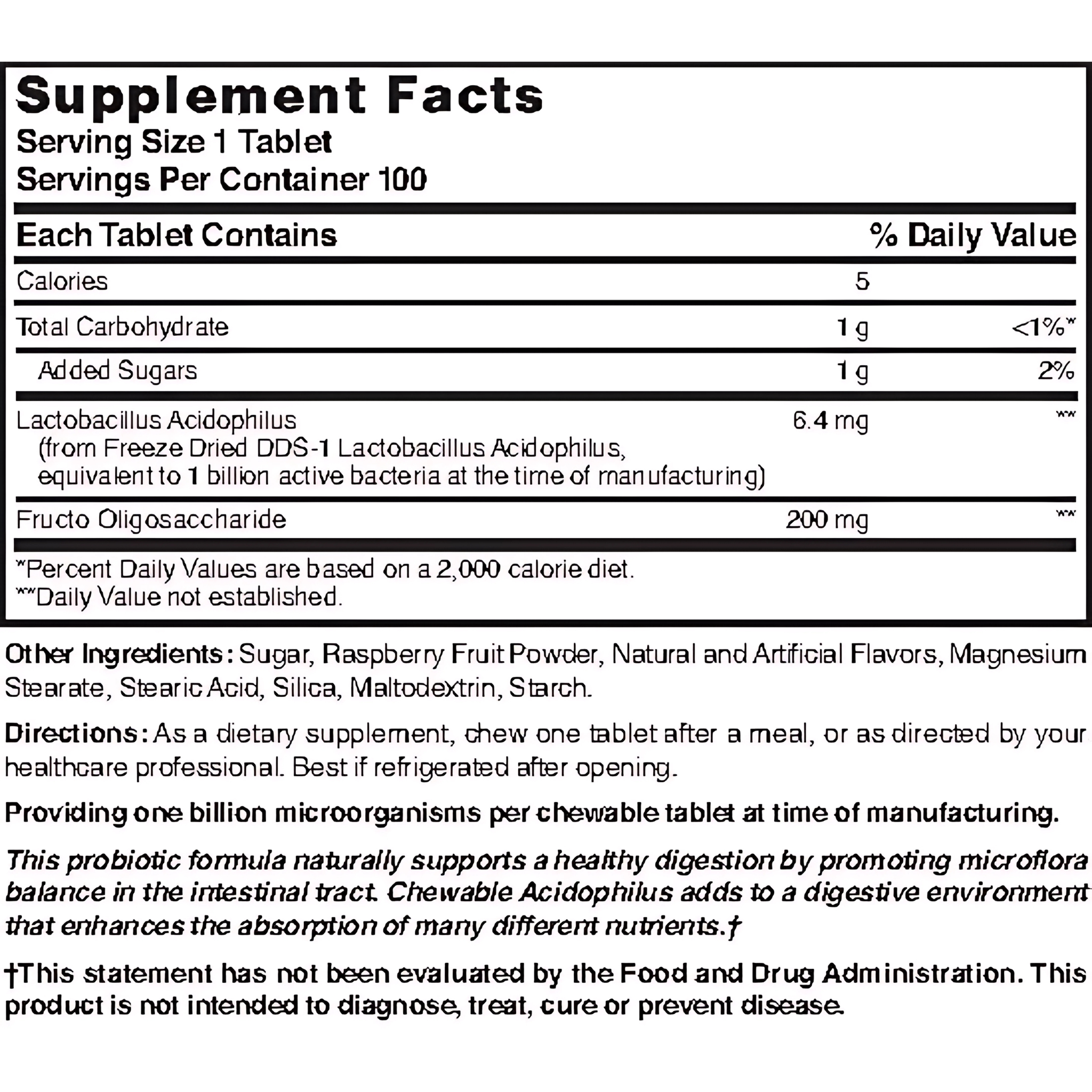Nature's Blend, Acidophilus High-Potency, Digestive Health Support, Non-GMO & Gluten-Free, 100 Capsules