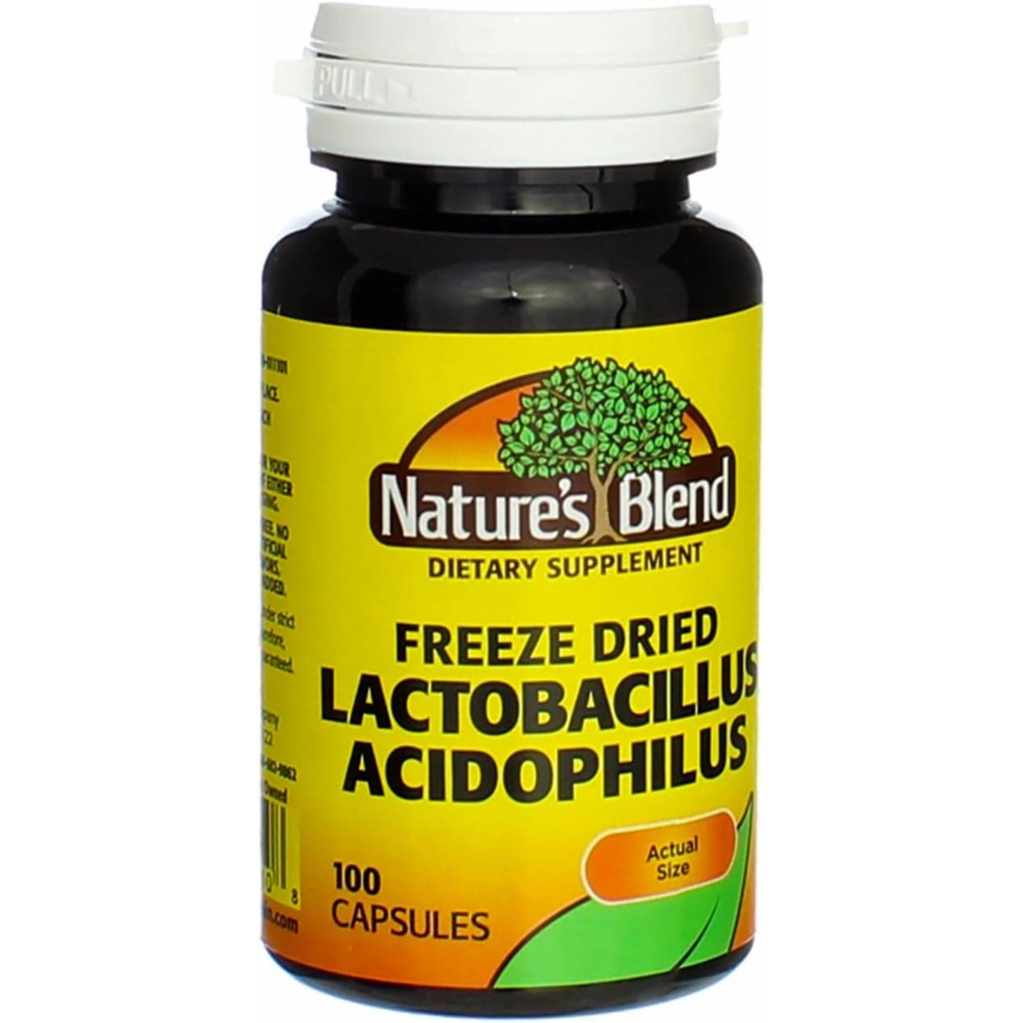 Nature's Blend, Acidophilus Lactobacillin, Digestive Health Support, Non-GMO & Gluten-Free, 100 Capsules