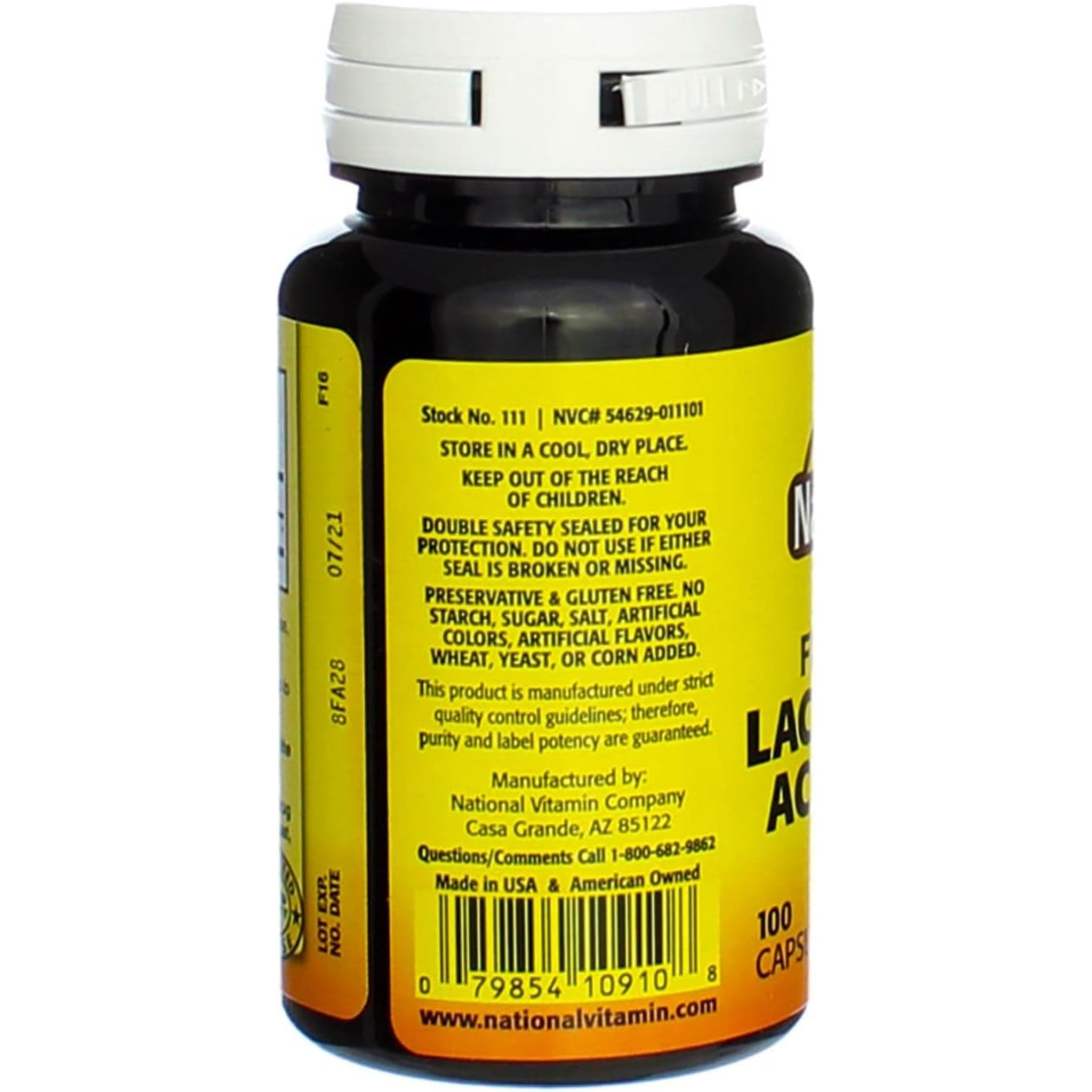 Nature's Blend, Acidophilus Lactobacillin, Digestive Health Support, Non-GMO & Gluten-Free, 100 Capsules