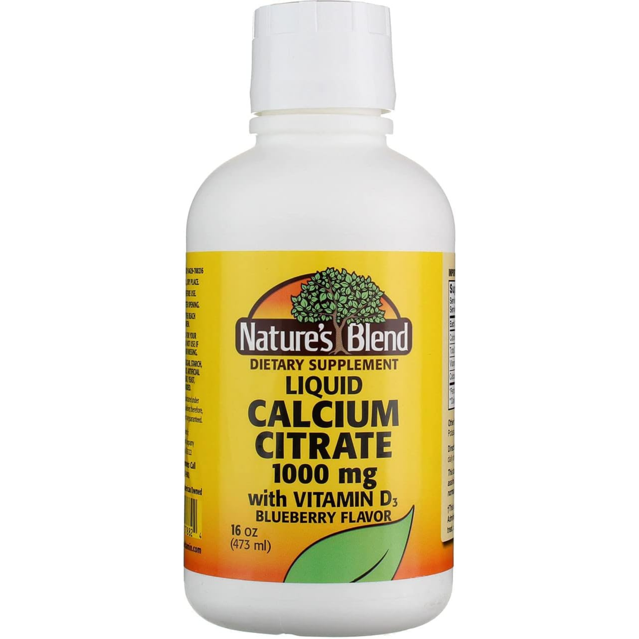 Nature's Blend, Calcium Citrate with D3, Blueberry Flavored Liquid, 16 oz Each
