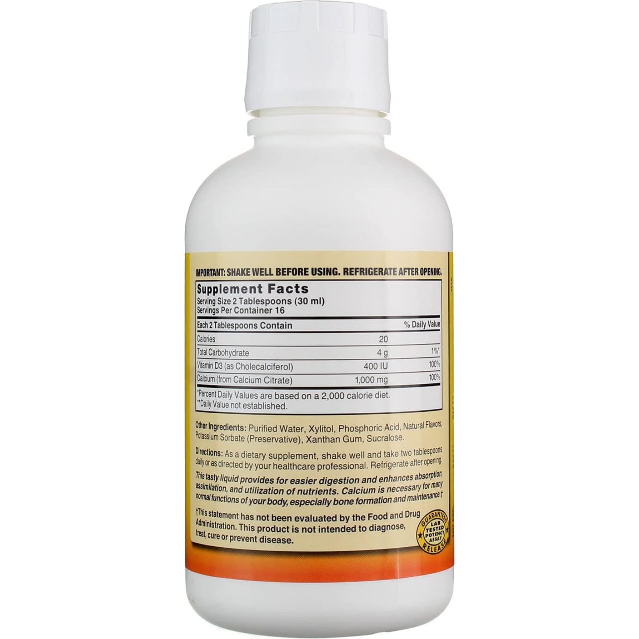 Nature's Blend, Calcium Citrate with D3, Blueberry Flavored Liquid, 16 oz Each