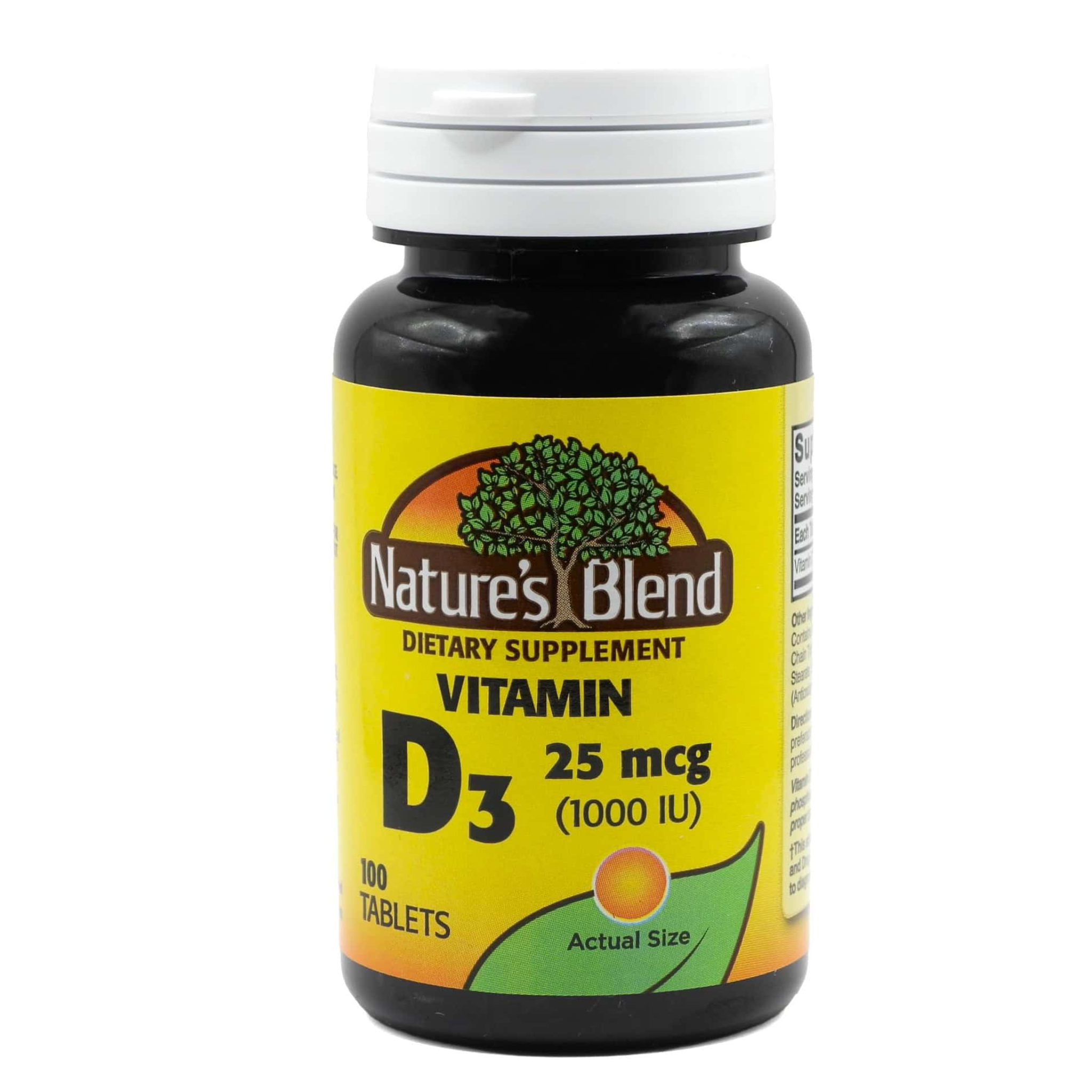 Nature's Blend, Vitamin D3 25 mcg (1000 IU), Essential Immune Support, 100 Tablets