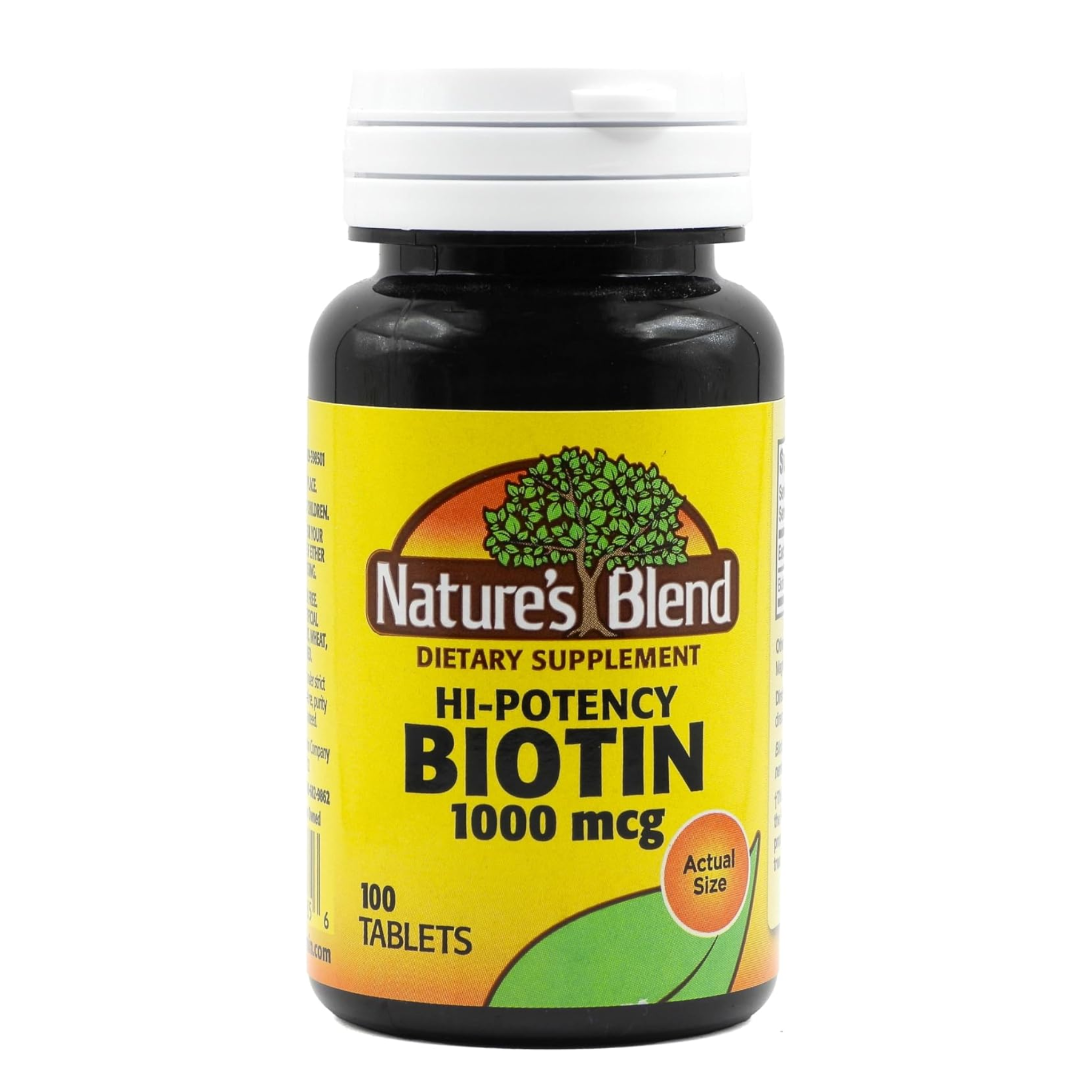 Nature's Blend, Hi-Potency Biotin, 1000 mcg, Supports Healthy Hair, Skin & Nails, 100 Tablets