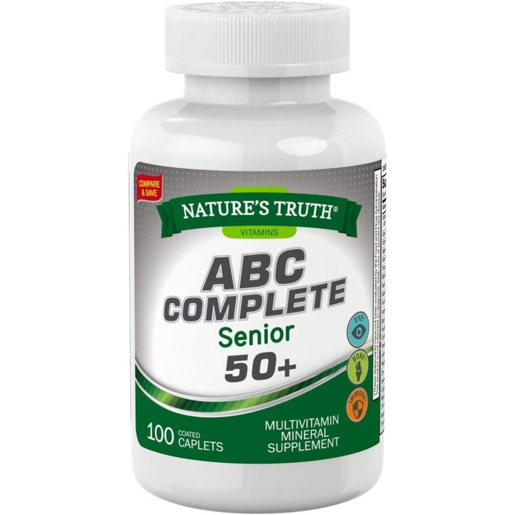 Nature's Truth, ABC Complete Senior 50+ Multivitamin, Daily Nutritional Support, Non-GMO & Gluten-Free, 100 Count - Pharmaful