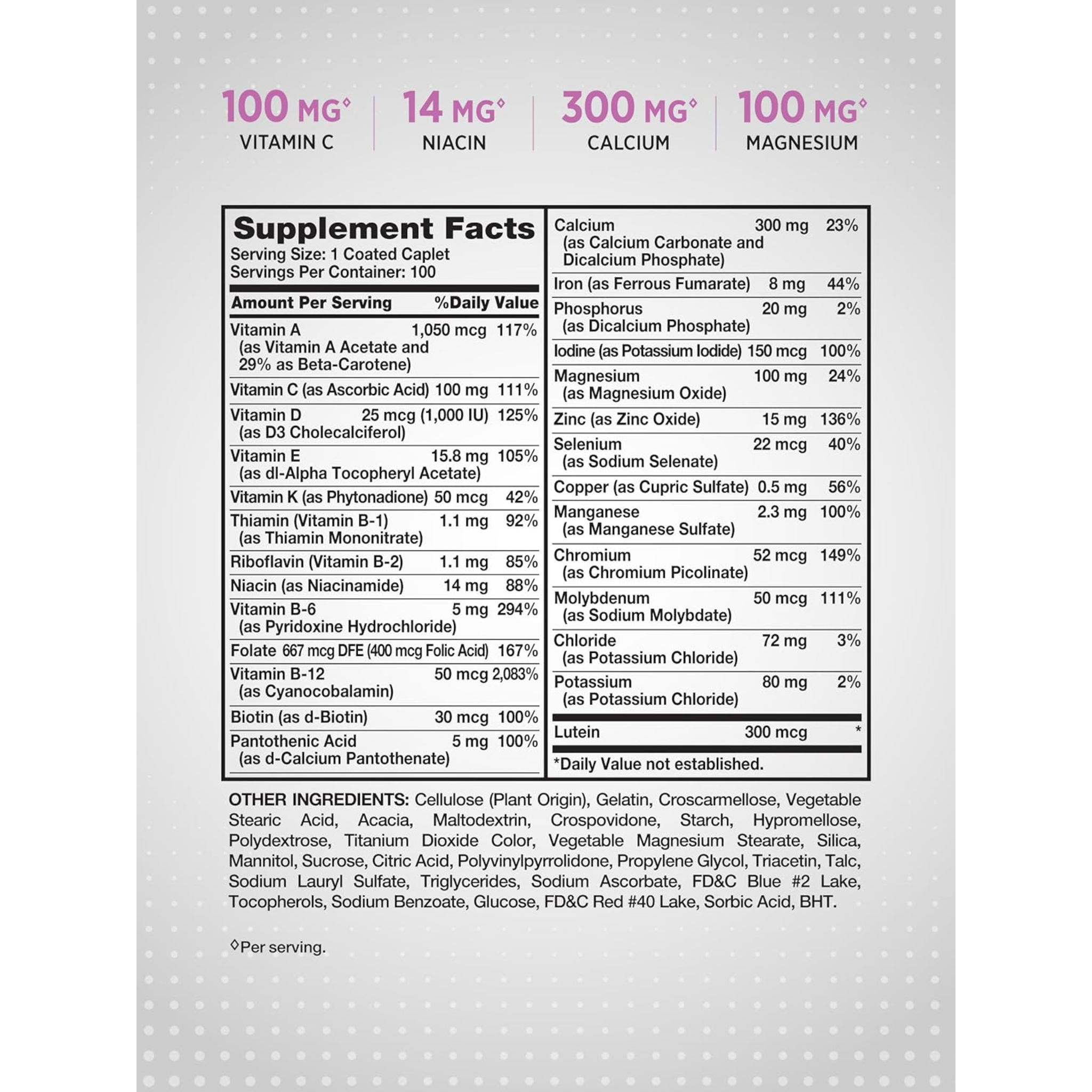 Nature's Truth, Multivitamin for Women 50+, ABC Complete Formula, Daily Nutritional Support, Non-GMO & Gluten-Free, 100 Caplets - Pharmaful