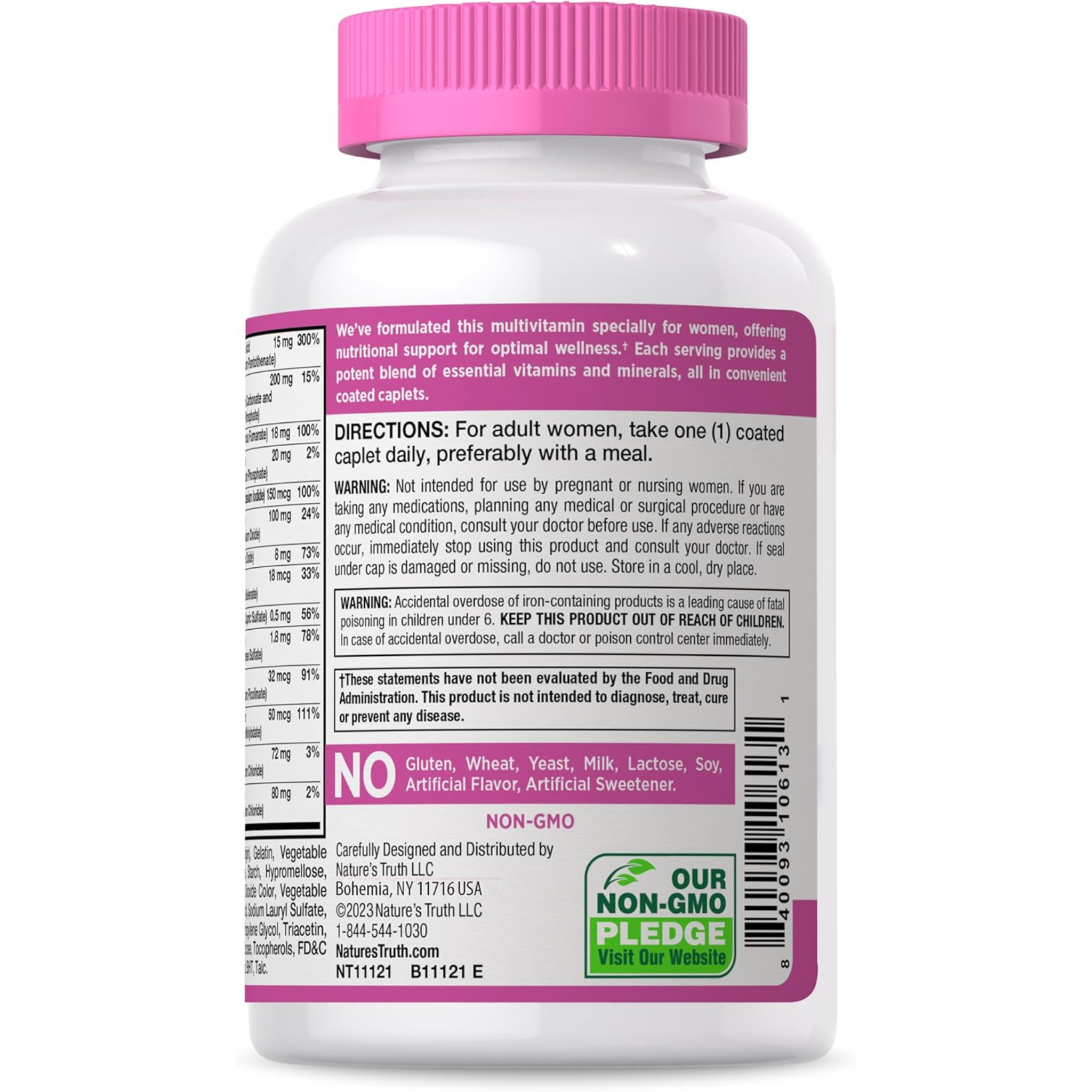 Nature's Truth, Multivitamin for Women with Iron, ABC Complete Formula, Non-GMO & Gluten-Free, 100 Pills - Pharmaful