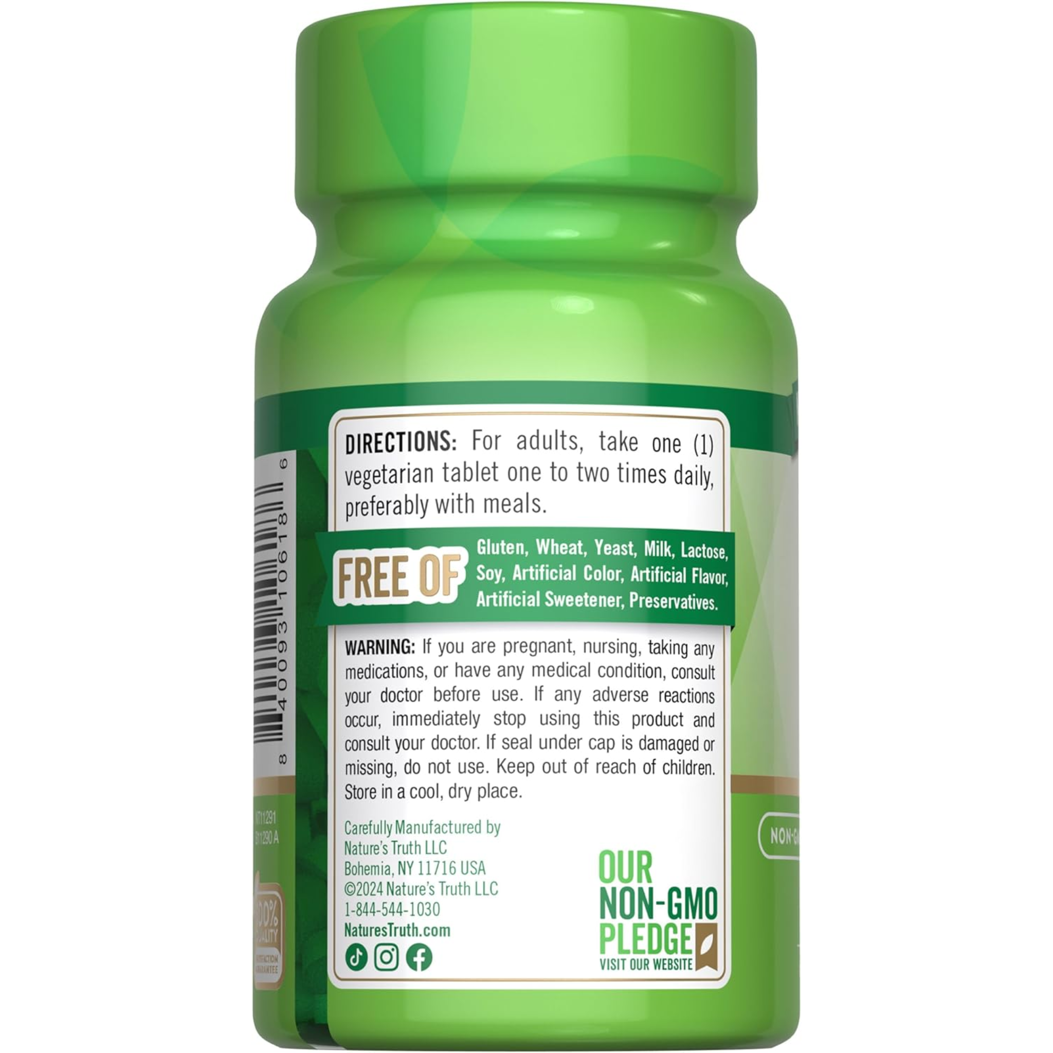 Nature's Truth, Vitamin D3 400 IU (10 mcg), Essential for Bone & Immune Health, Vegetarian, Non-GMO & Gluten-Free Supplement, 100 Tablets