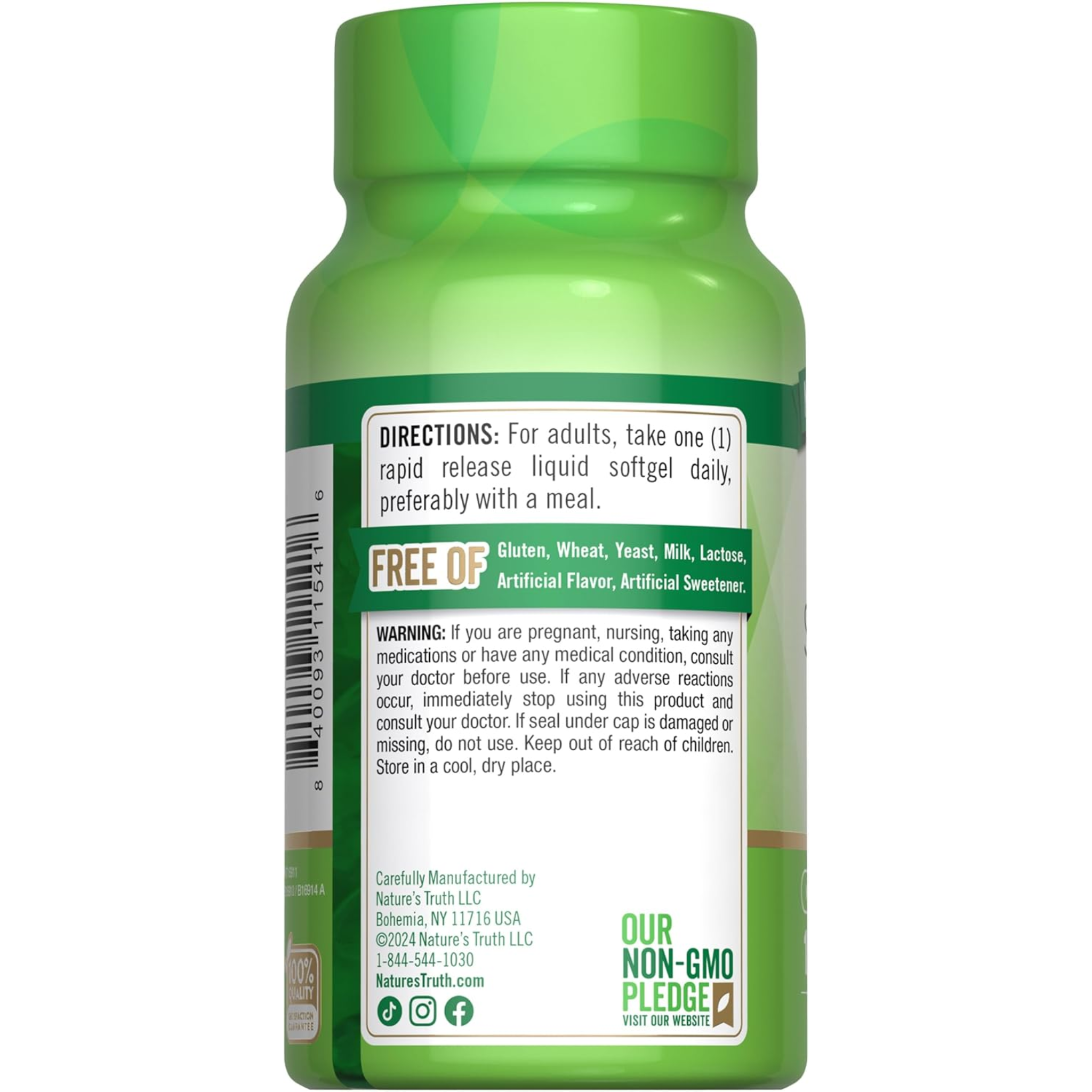 Nature's Truth, Zinc with Vitamin C, Immune Support Supplement, 120 Softgels