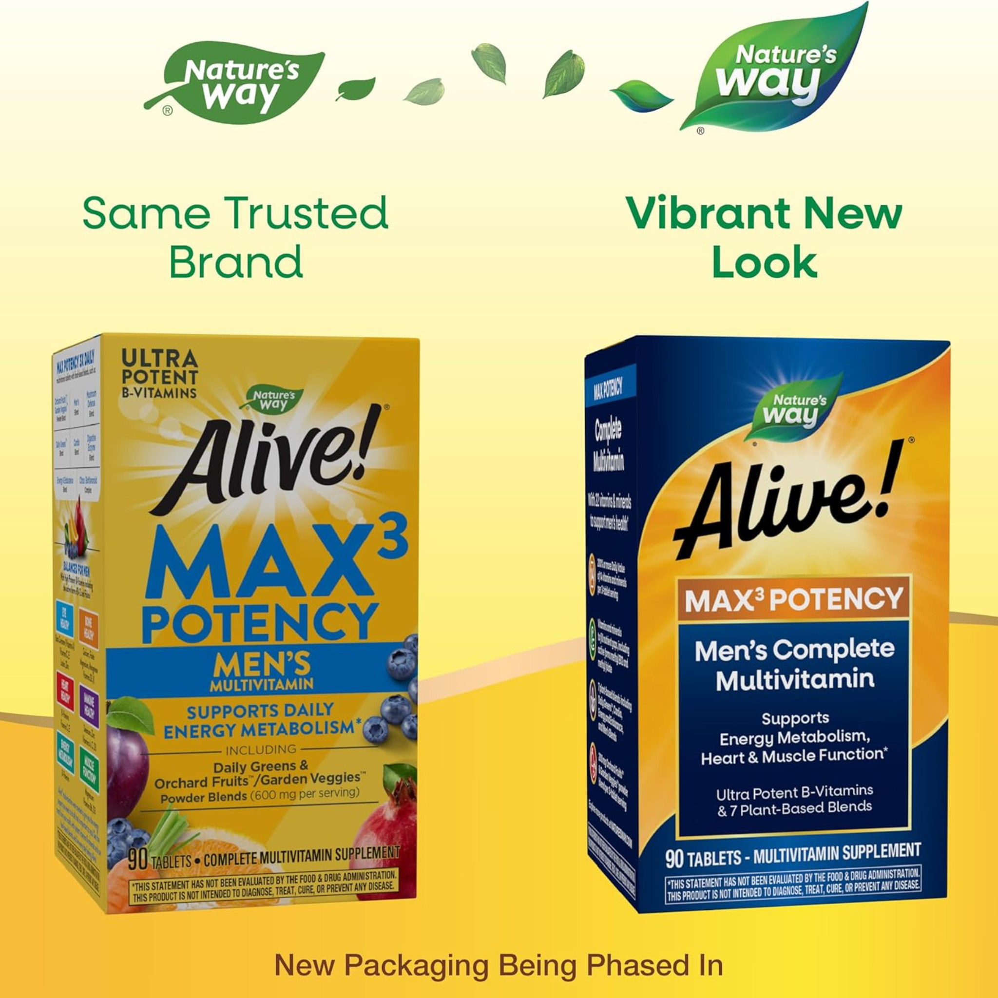 Nature’s Way, Alive! Men’s Max3 Potency Multivitamin, Supports Energy, Heart & Muscle Function, 90 Tablets - Pharmaful