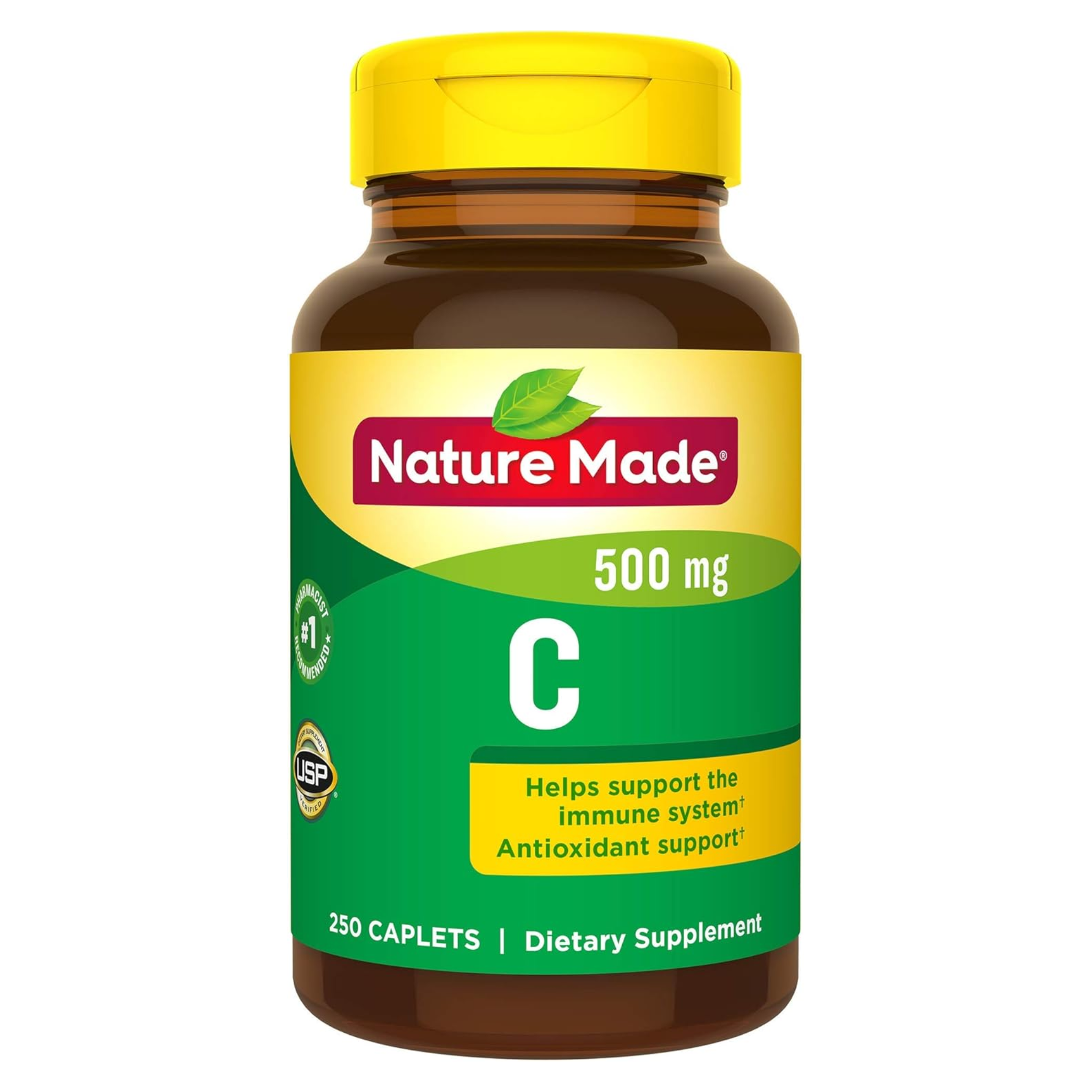 Nature Made, Vitamin C 500mg Tablets, Immune Support Dietary Supplement, 250 Ct
