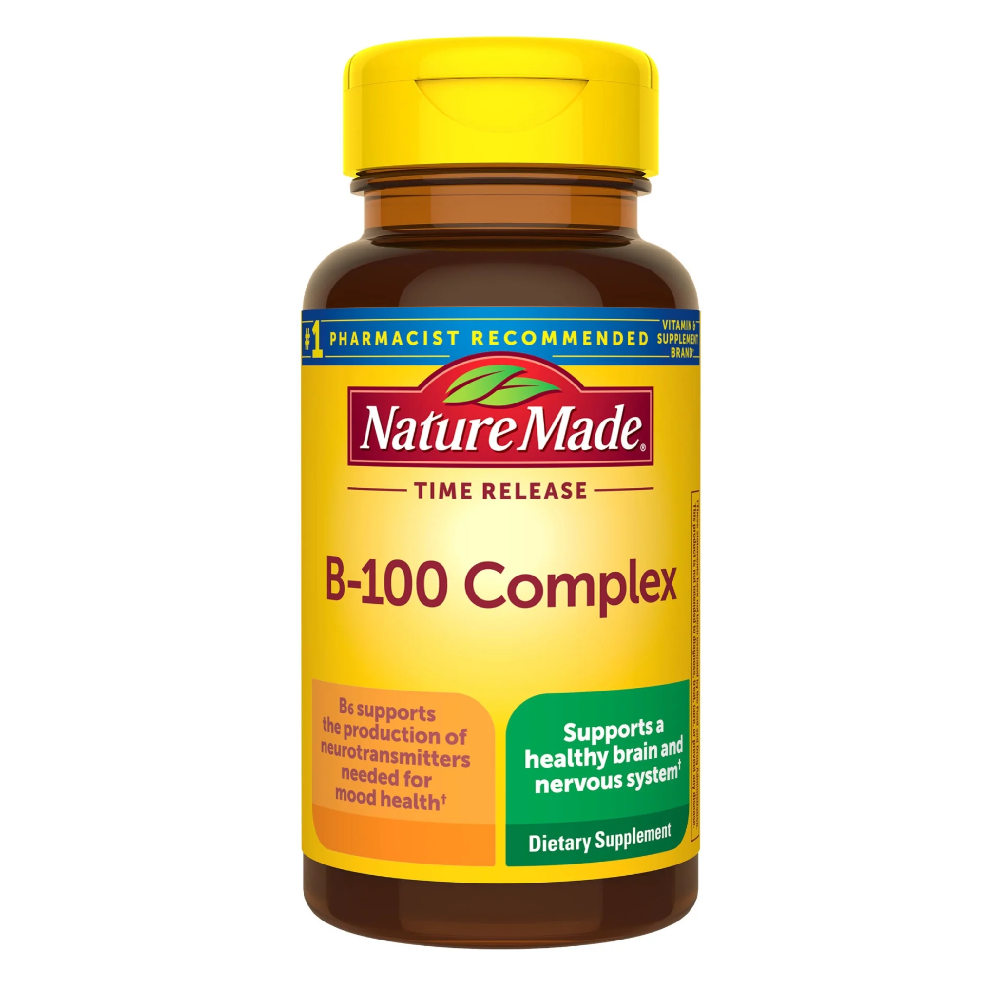 Nature Made, B-100 B Complex, Time Release, Supports Energy Metabolism & Nervous System, 60 Tablets