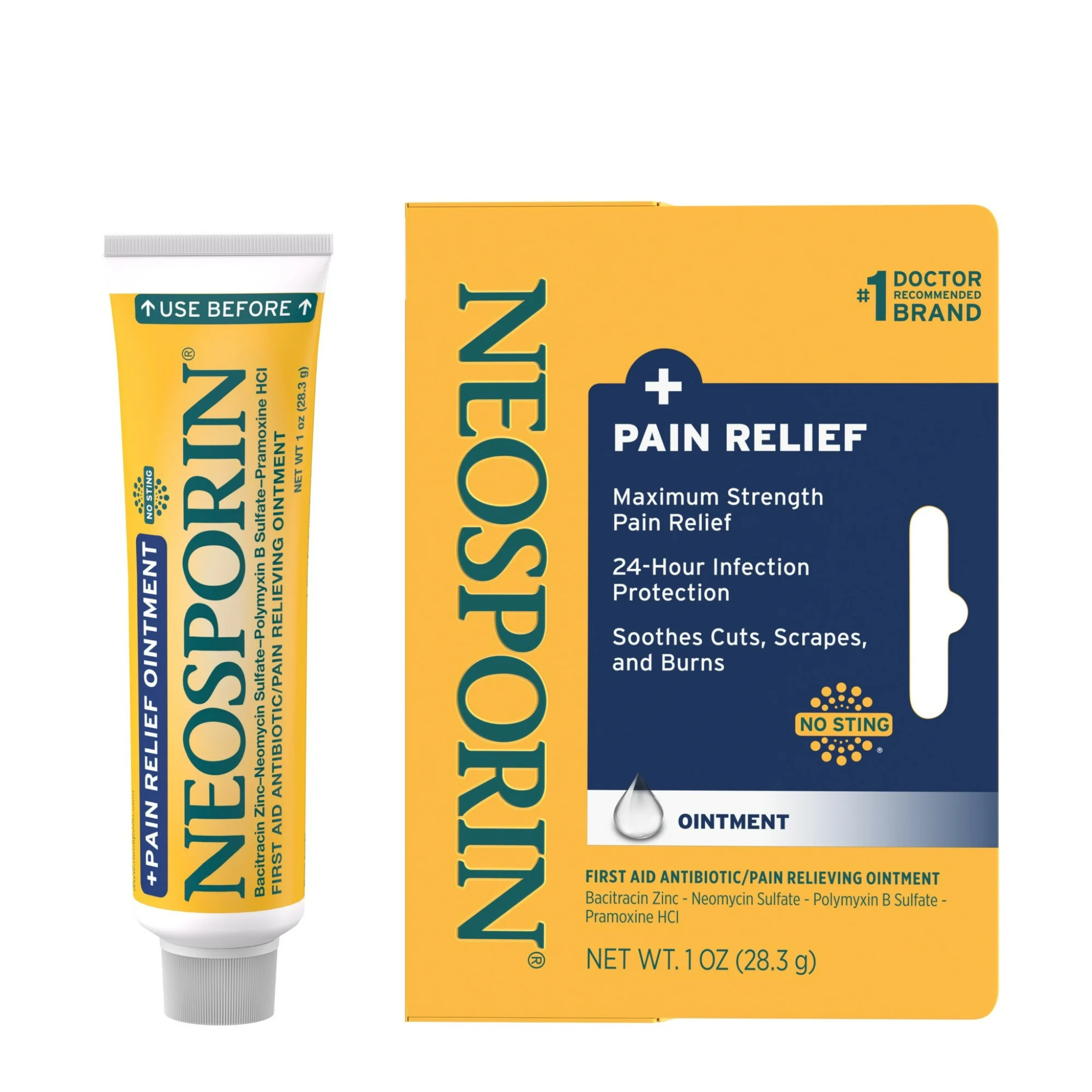 Neosporin + Pain Relief Dual Action Topical Antibiotic Ointment, 1 oz