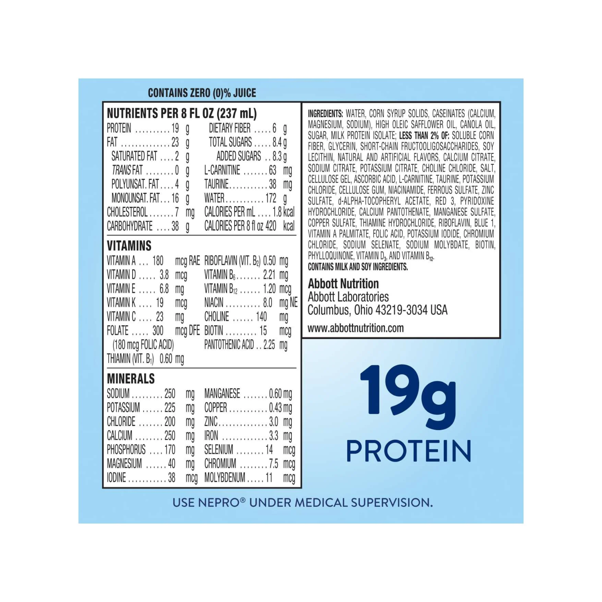 Nepro, Nutrition Shake, Dialysis-Friendly, Mixed Berry Flavor, 8 fl oz, 24 Pack