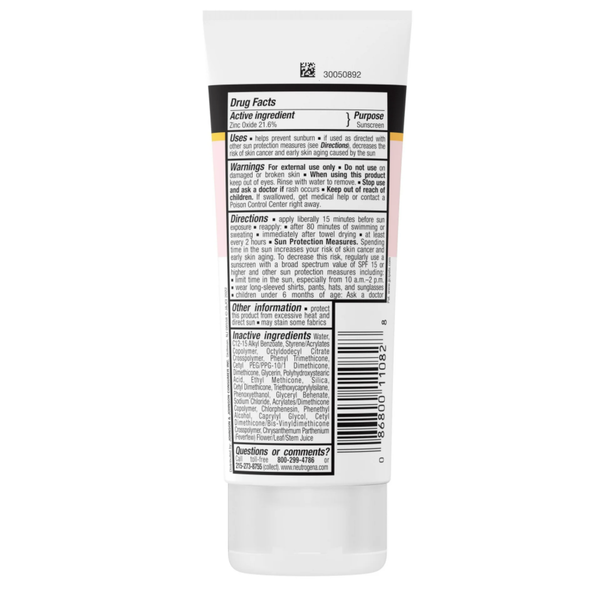 Neutrogena Pure & Free Baby Mineral Sunscreen with SPF 50, 3 fl. oz
