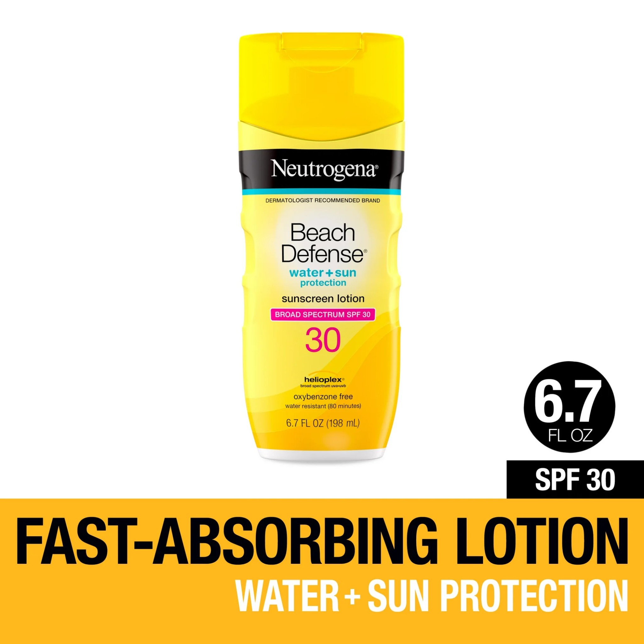Neutrogena, Beach Defense Sunscreen Lotion, SPF 30 Broad-Spectrum Protection, Water-Resistant Sun Care, 6.7 Fl Oz - Pharmaful