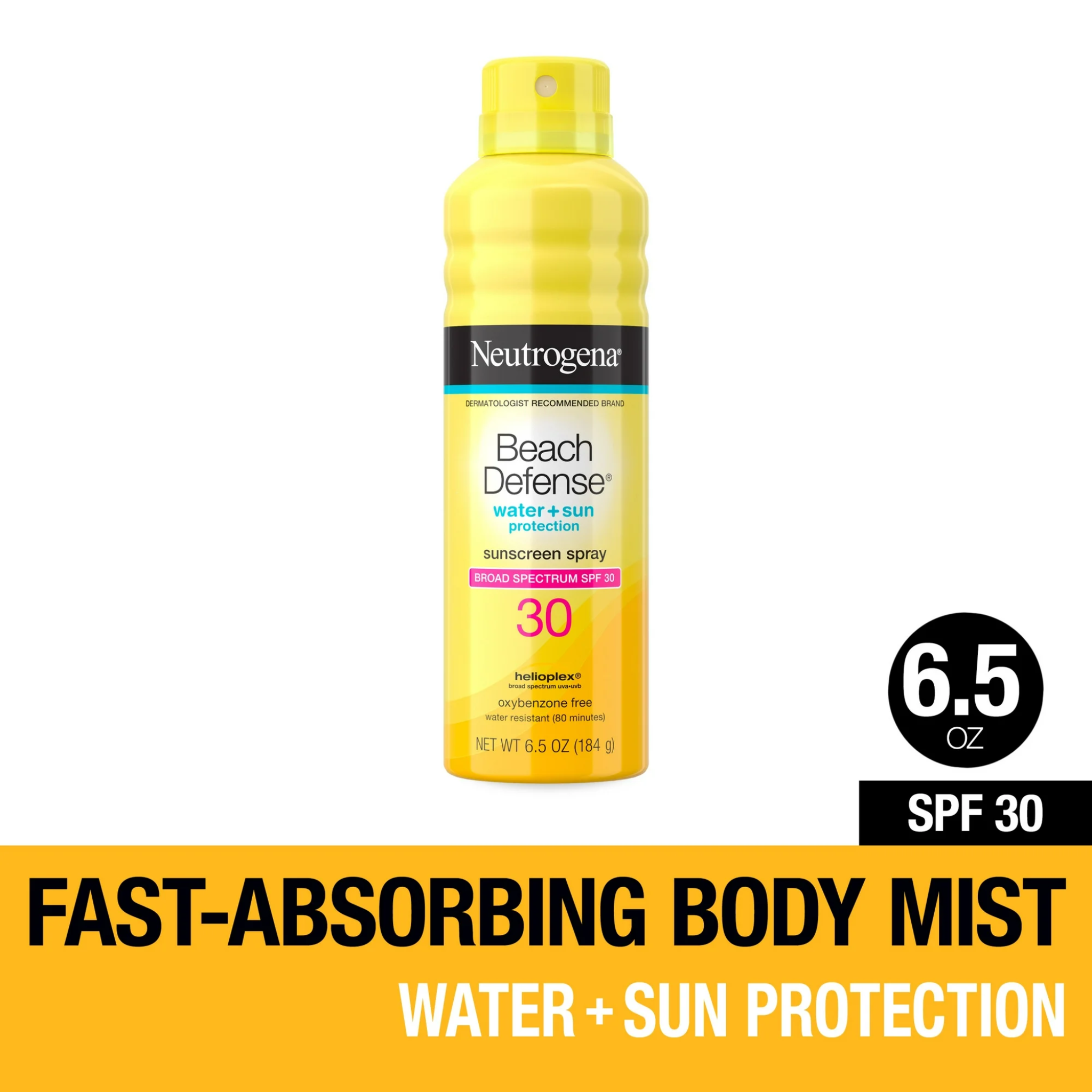 Neutrogena, Beach Defense Sunscreen Spray, SPF 30 Broad-Spectrum Protection, Water-Resistant Sun Care, 6.5 Oz - Pharmaful