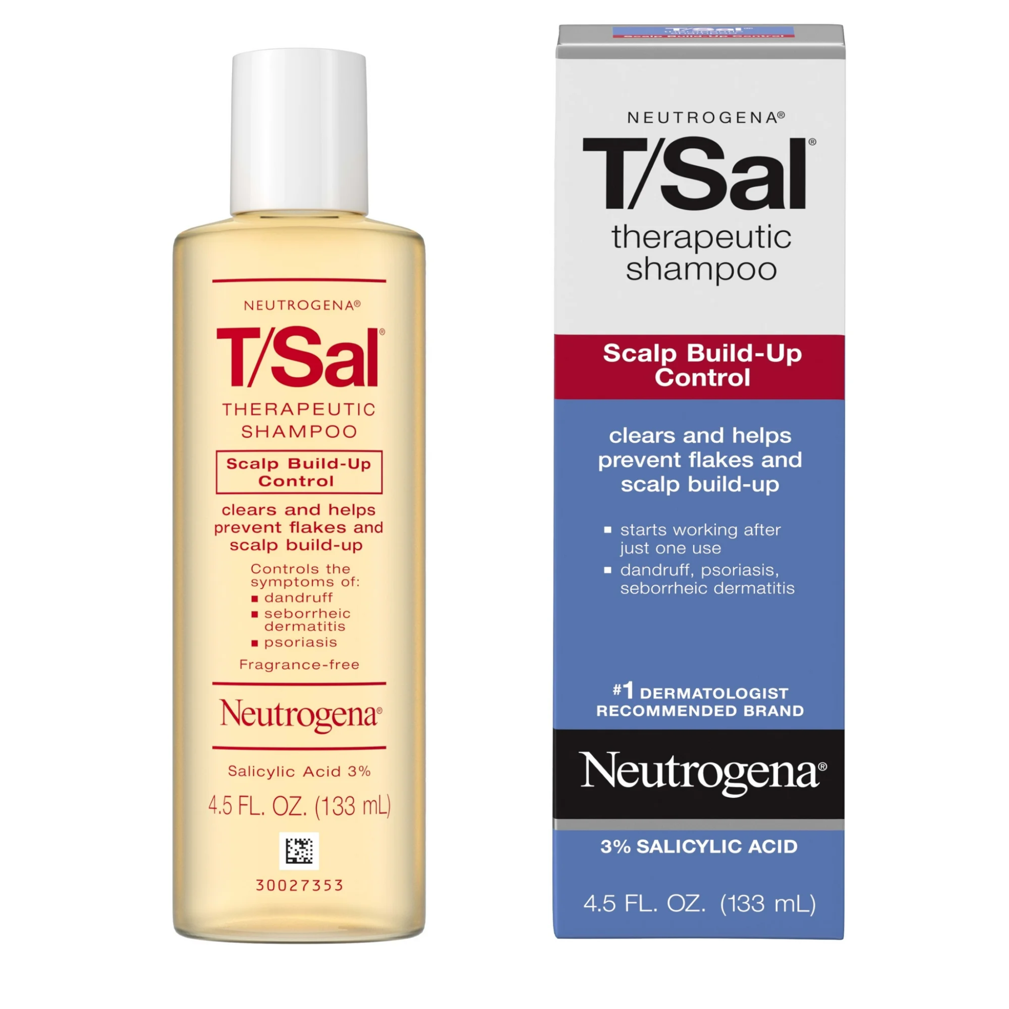 Neutrogena, T/Sal Therapeutic Shampoo, 3% Salicylic Acid Formula for Scalp Care, 4.5 fl. oz - Pharmaful