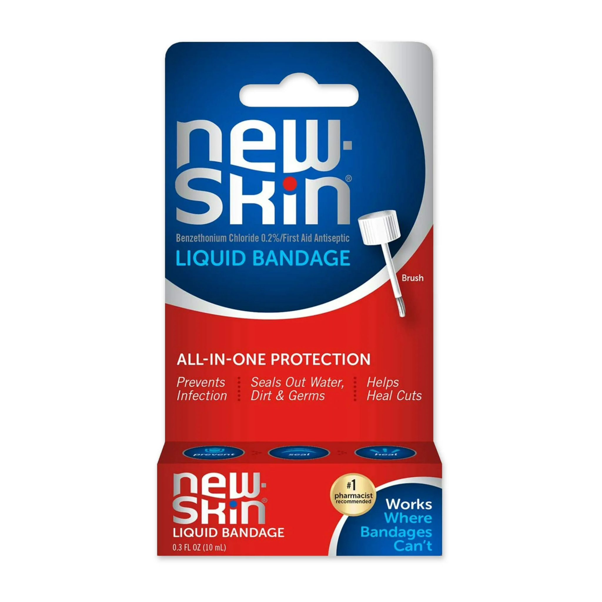 New-Skin Liquid Bandage, Waterproof Bandage for Scrapes and Minor Cuts, 0.3 fl oz - Pharmaful