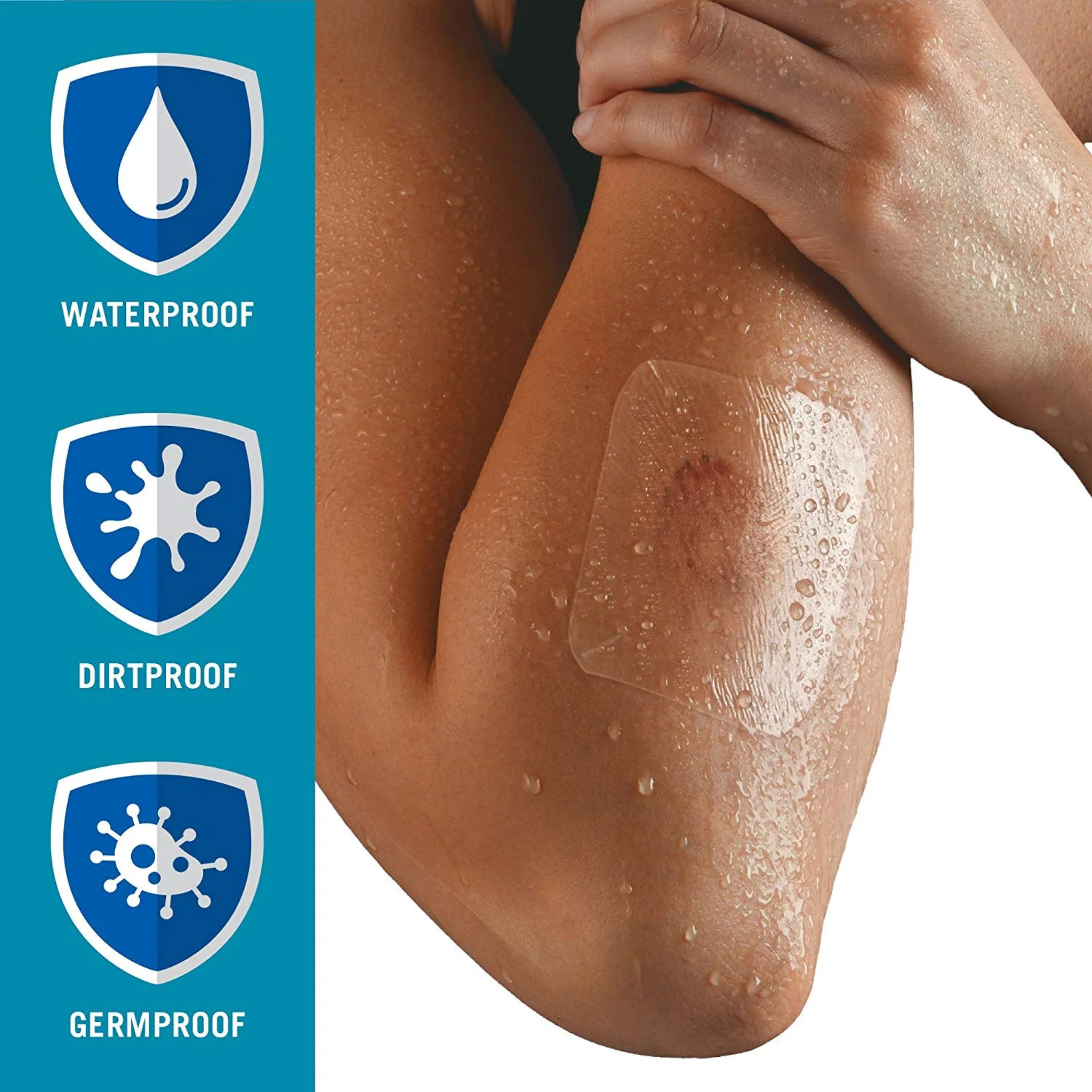 Nexcare Tegaderm Waterproof Transparent Dressing 3M H1624 2 3/8 in. x 2 3/4 in. Box of 8