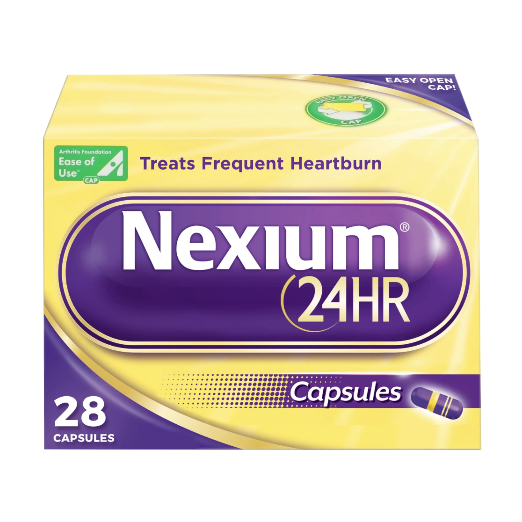 Nexium 24HR 20mg, 28 Count Delayed Release Heartburn Relief Capsules, Esomeprazole Magnesium Acid Reducer - Pharmaful