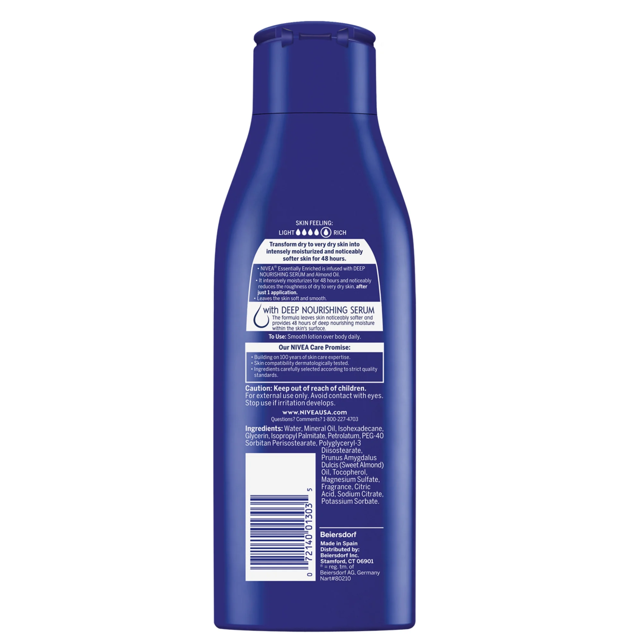 NIVEA, Essentially Enriched Body Lotion, for Dry Skin, 6.8 fl oz Bottle - Pharmaful
