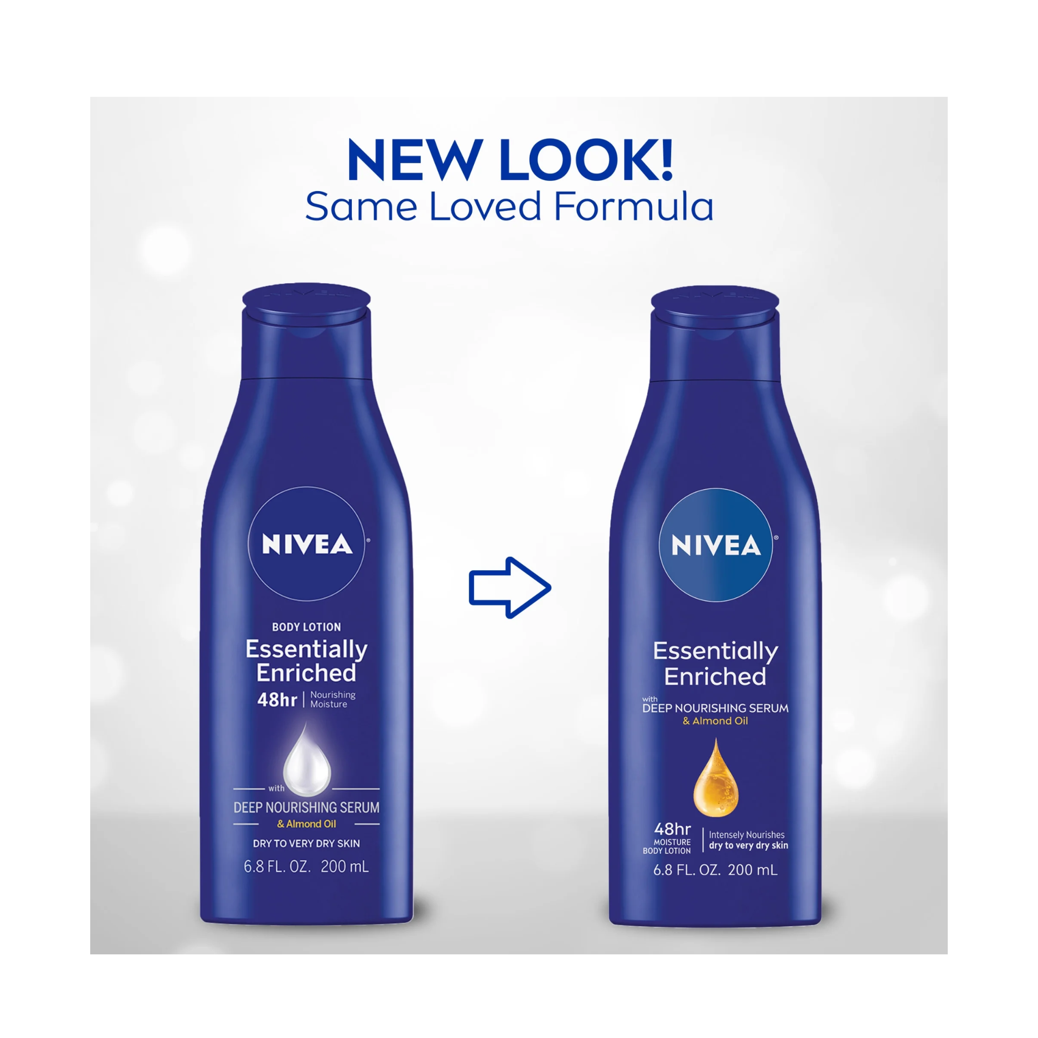 NIVEA, Essentially Enriched Body Lotion, for Dry Skin, 6.8 fl oz Bottle - Pharmaful