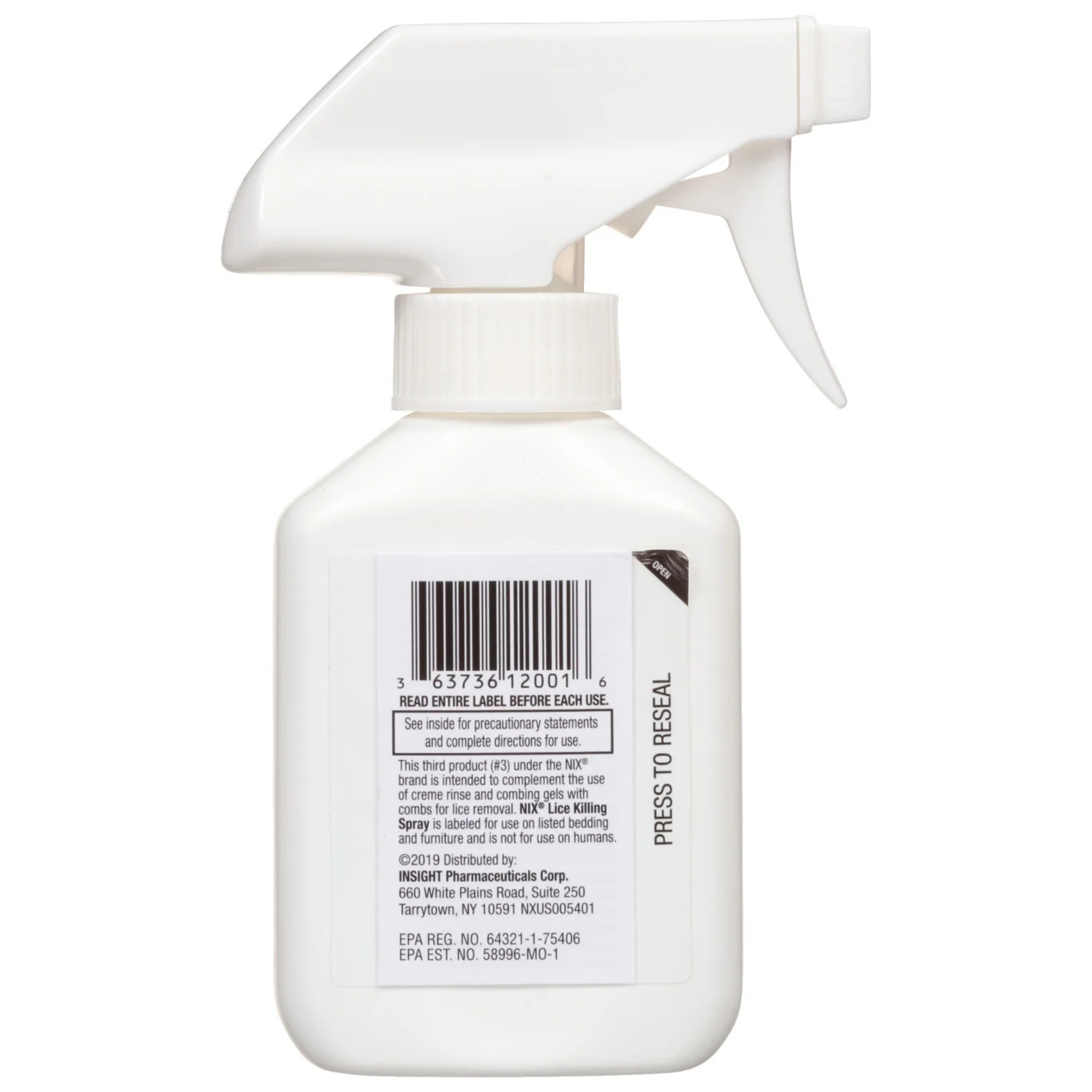 Nix Lice & Bed Bug Control Spray for Home, Bedding & Furniture, 5 Oz