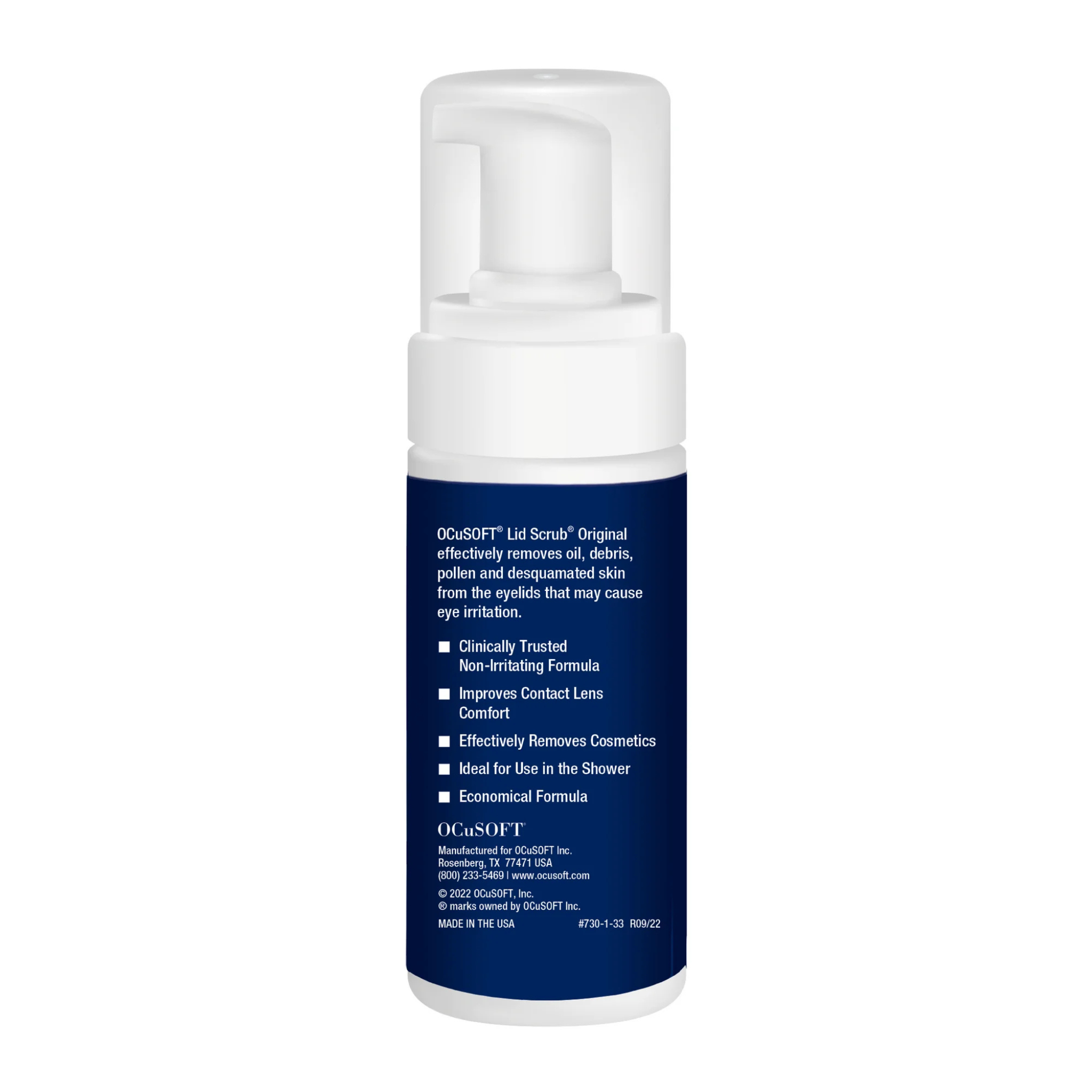 OCuSOFT Lid Scrub Original Foaming Eyelid Cleanser 7.25 Ounces