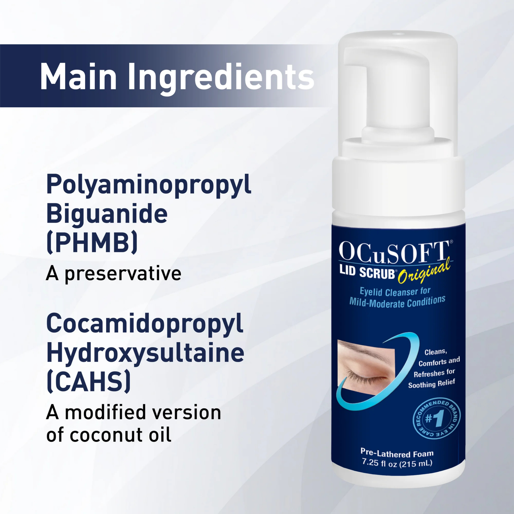 OCuSOFT Lid Scrub Original Foaming Eyelid Cleanser 7.25 Ounces