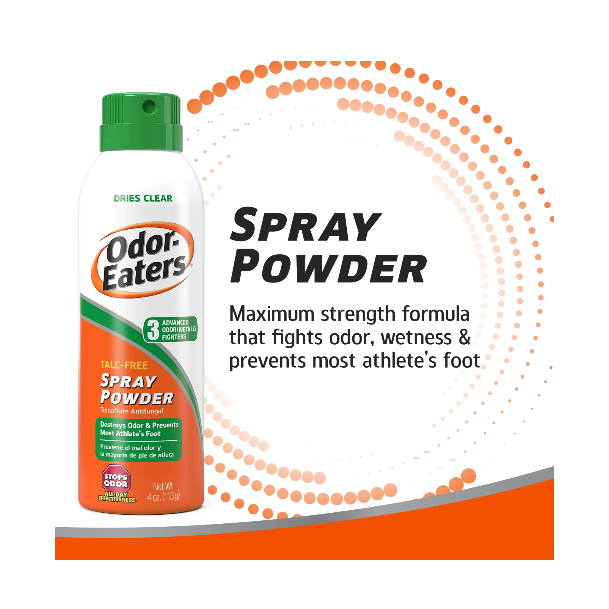 Odor-Eaters, Spray Powder for Athlete’s Foot, Foot Deodorizer and Stinky Shoe Odor Control, Unscented, 4 oz