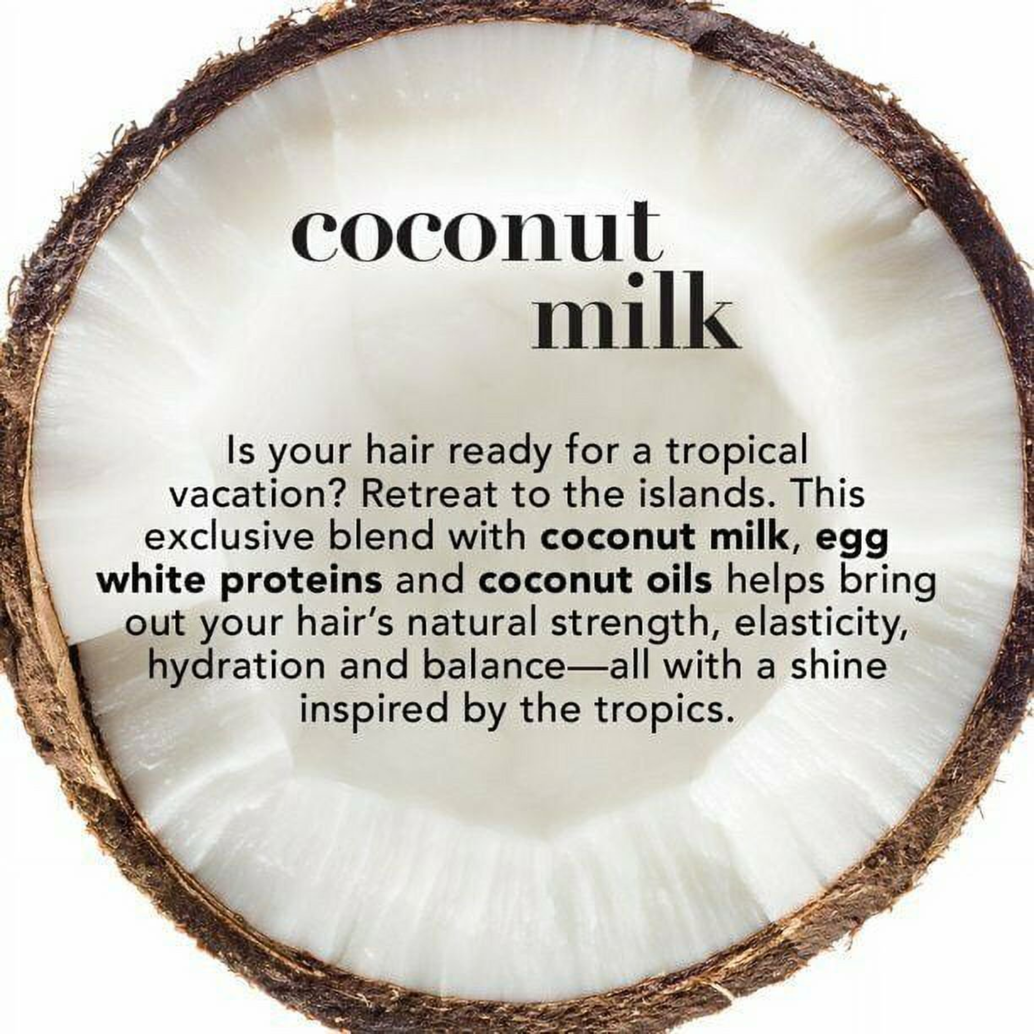 OGX, Nourishing Coconut Milk Conditioner, Hydrating and Strengthening for Soft Hair, 13 oz