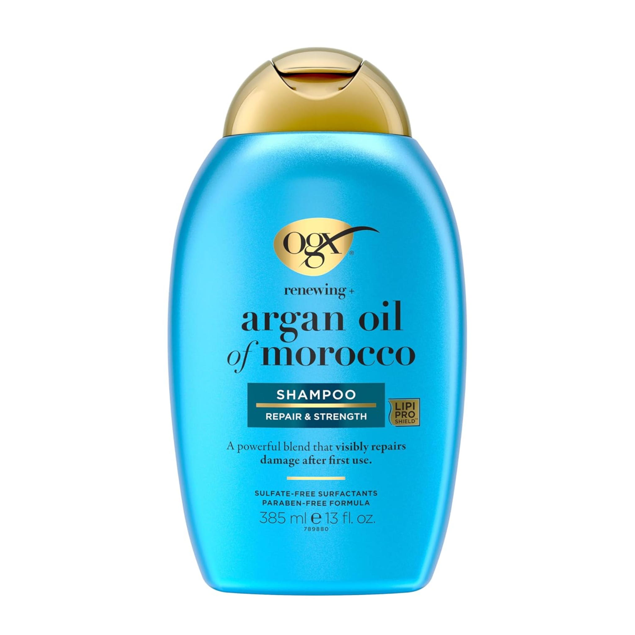 OGX, Renewing Argan Oil of Morocco Shampoo, Hydrating & Moisturizing Formula for Dry, Damaged Hair, Paraben & Sulfate-Free Surfactants, 13 fl oz