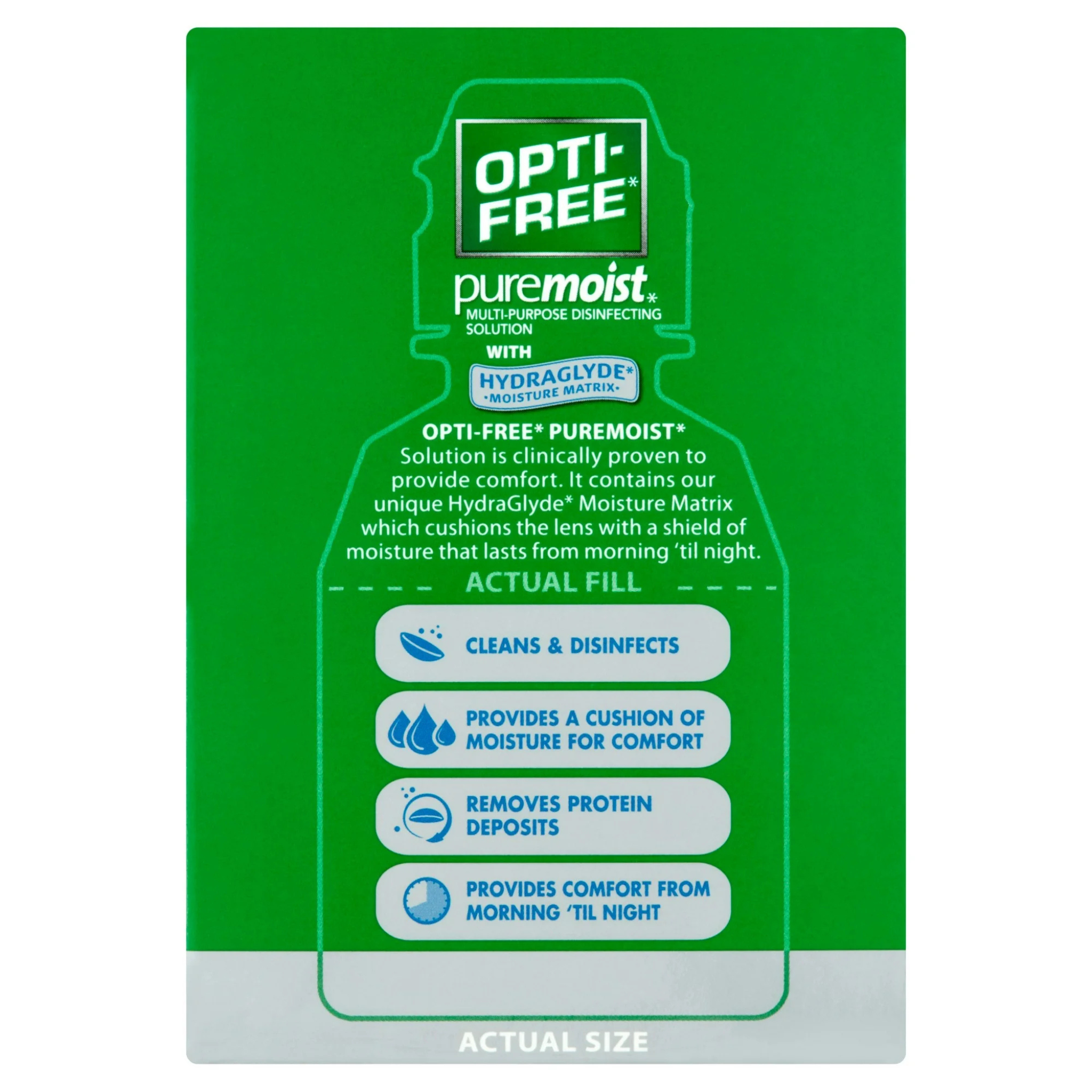 OPTI-FREE Puremoist All Day Comfort Multi-Purpose Disinfecting Solution Trial Kit for Daily Use, 2 fl oz