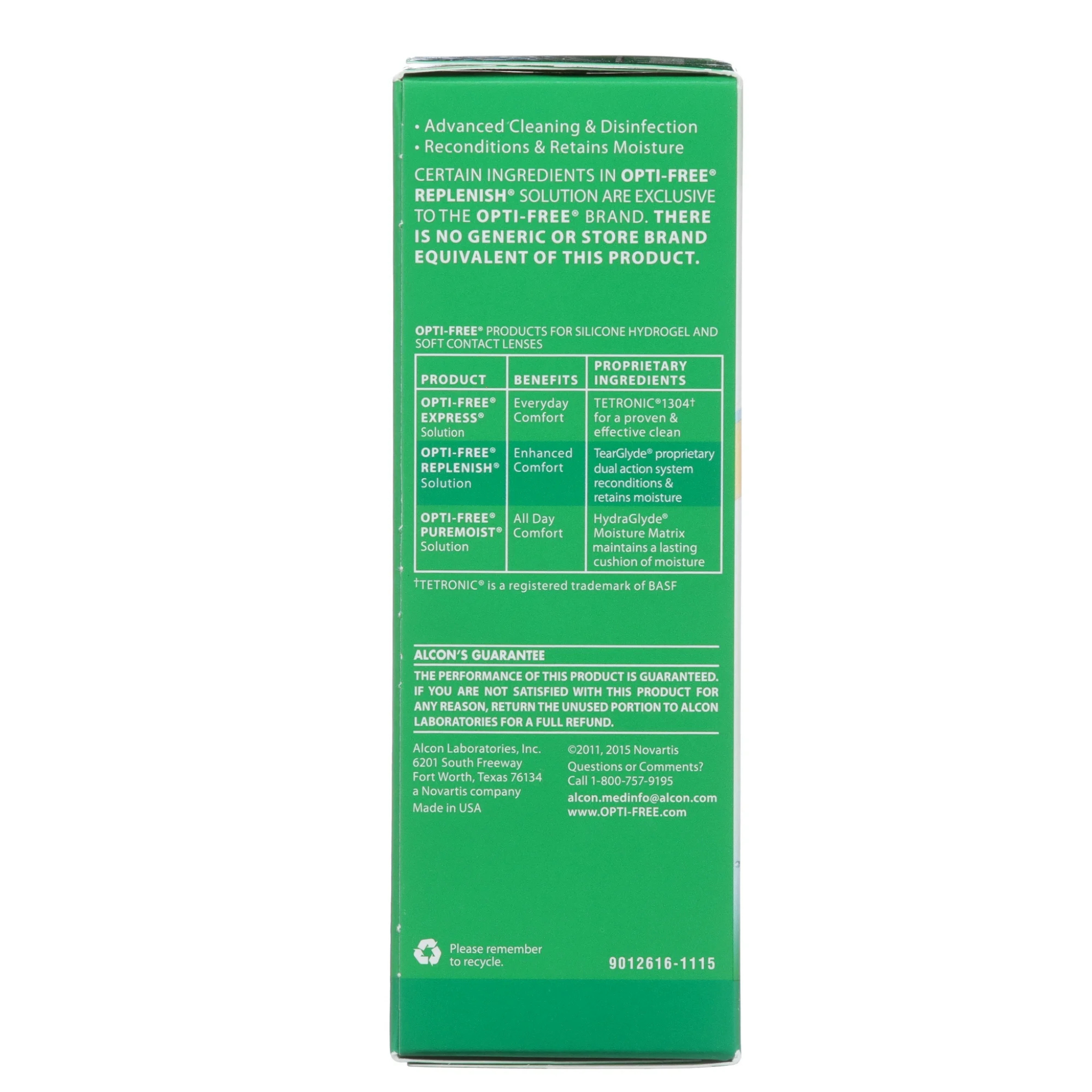 OPTI-FREE Replenish Multipurpose Contact Lens Disinfecting Solution, 4 Fl. Oz
