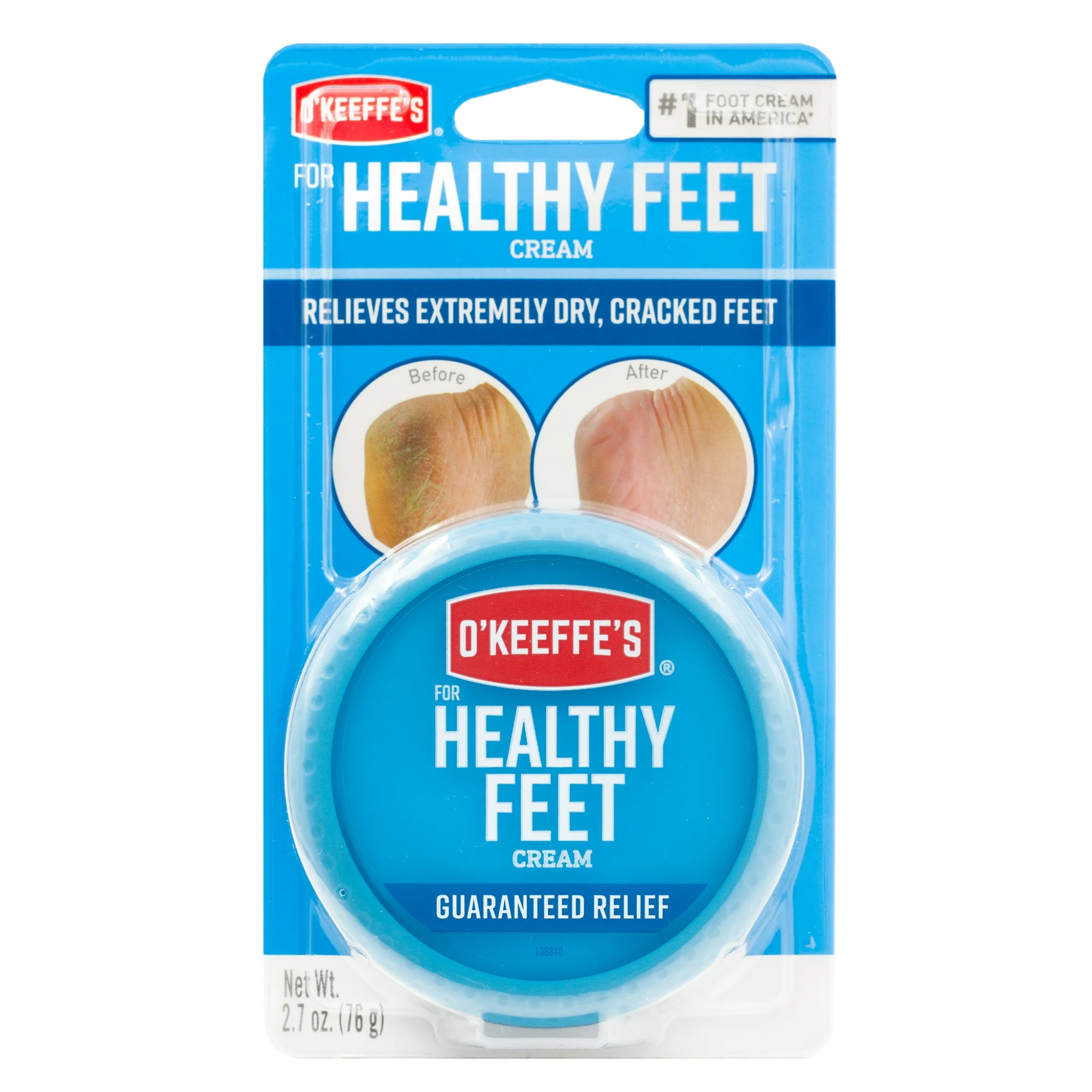 O'Keeffe's, Healthy Feet Cream, Intensive Moisturizing Formula for Extremely Dry, Cracked Feet, 2.7 Oz Jar