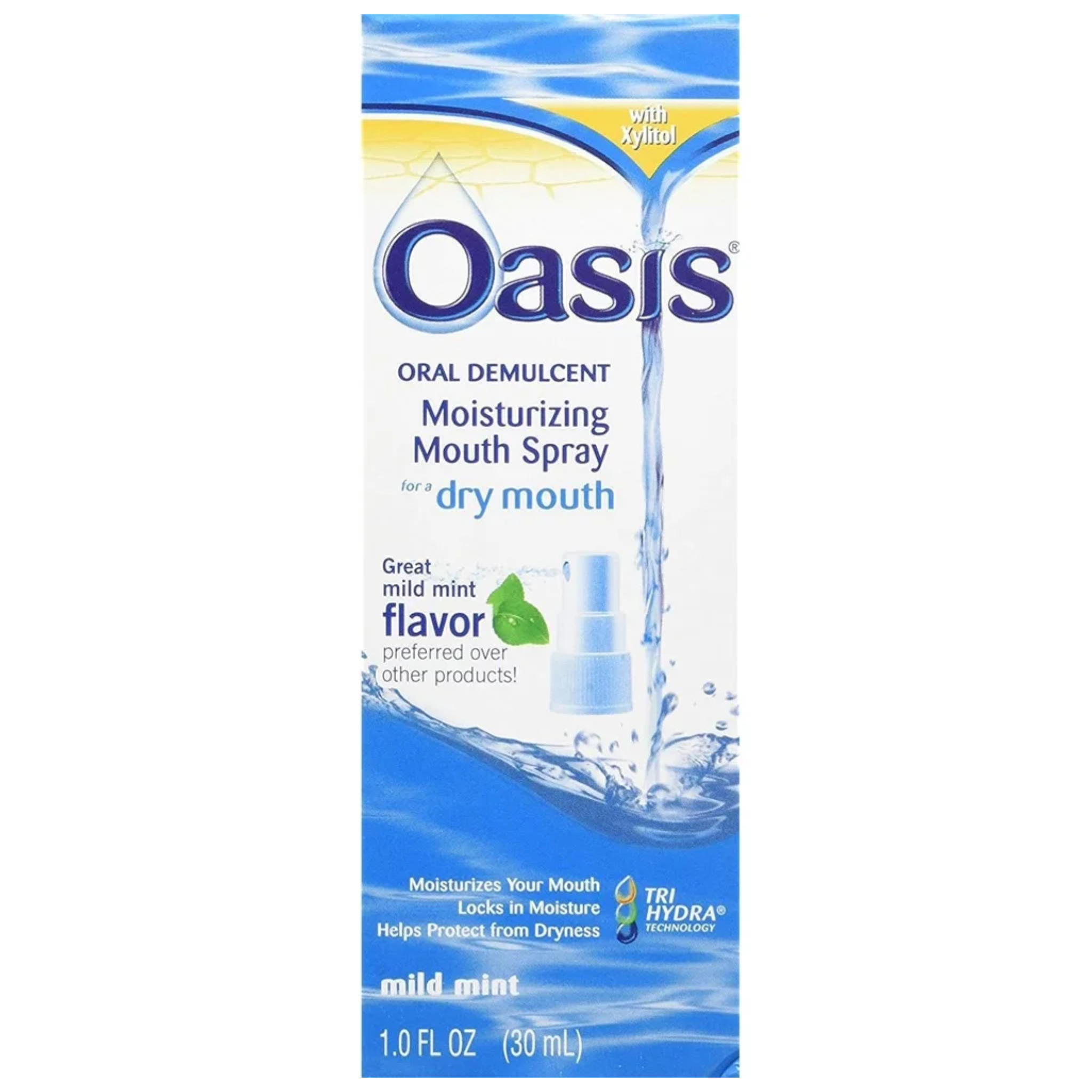 Oasis, Mouth Moisturizing Spray, Mild Mint Flavor for Dry Mouth Relief, 1 fl oz (30 ml)