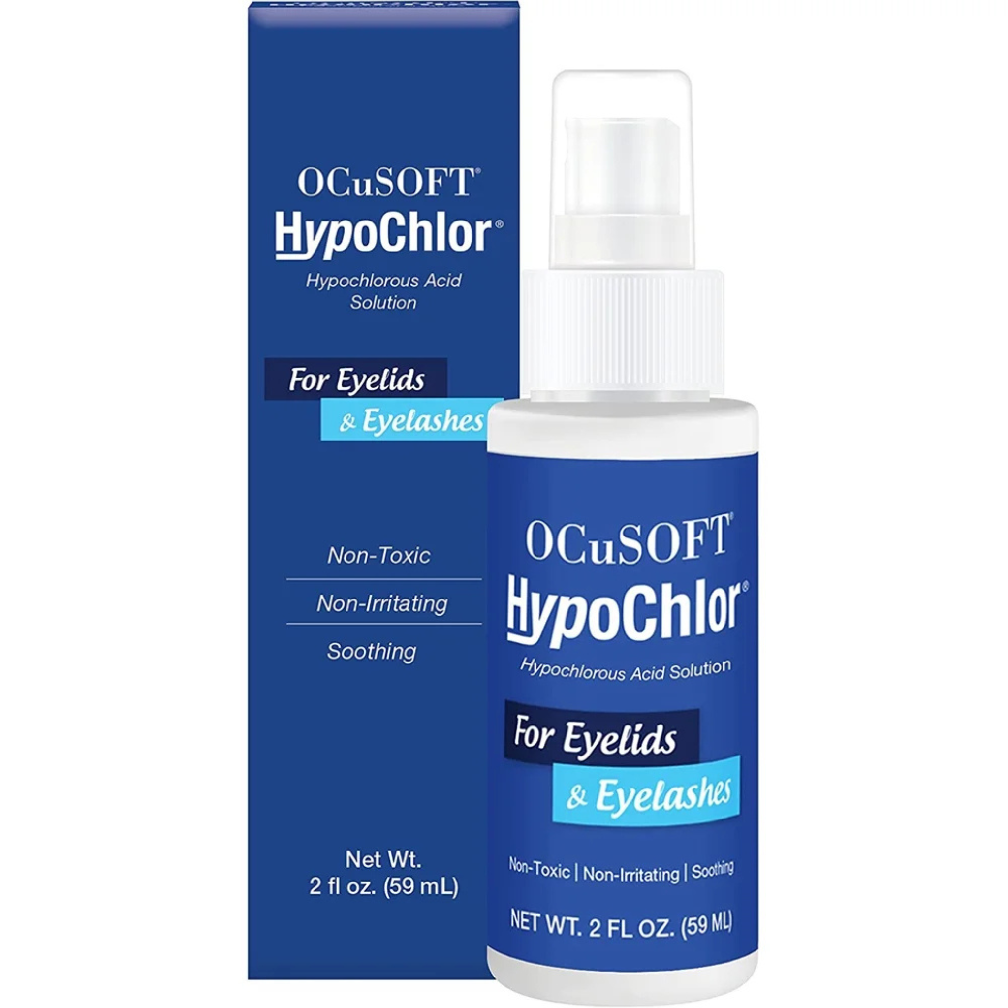 Ocusoft Hyphochlor Eyelid Eyelash Non-Toxic Non- Irritating Eye Drops, 2 oz
