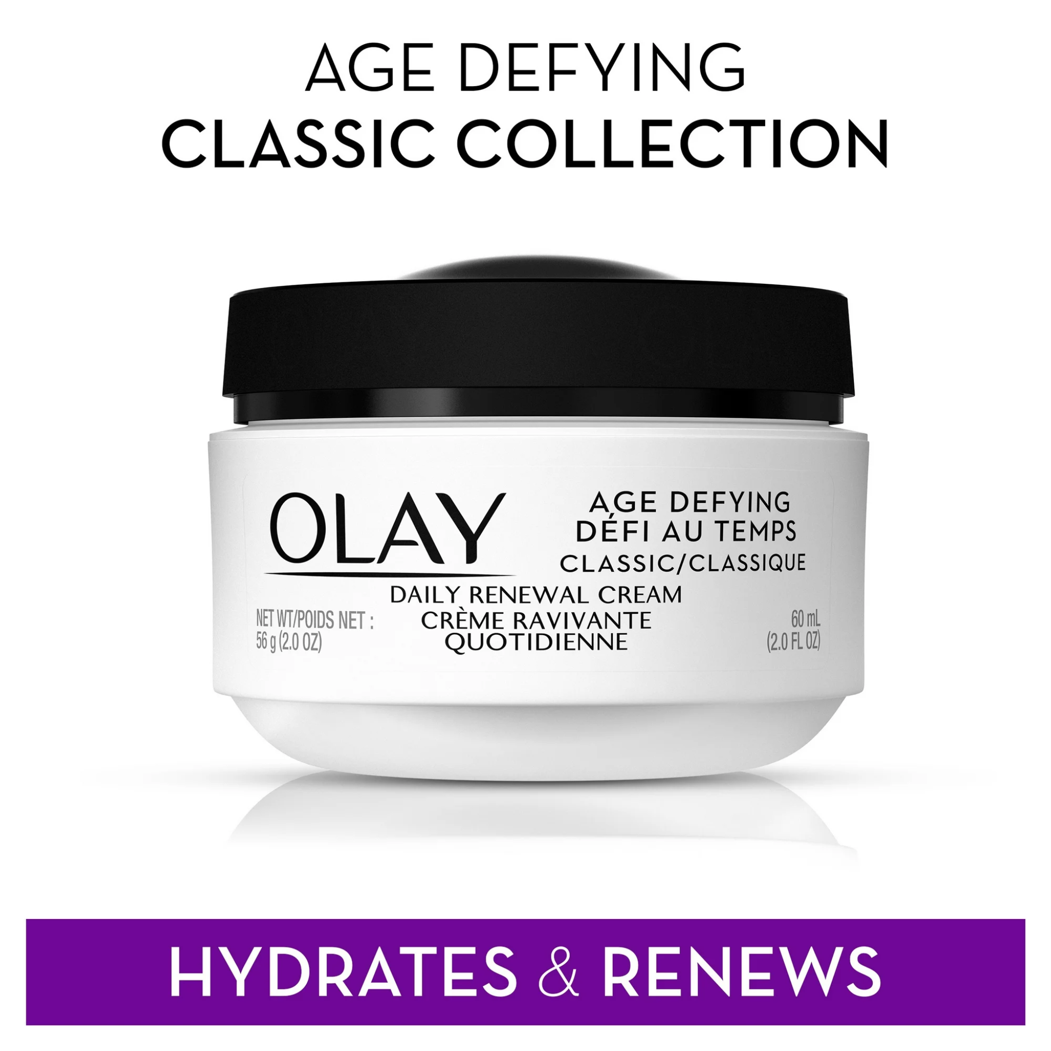 Olay, Age Defying Classic Daily Renewal Cream, Hydrating and Nourishing for Smooth Skin, 2 Oz - Pharmaful