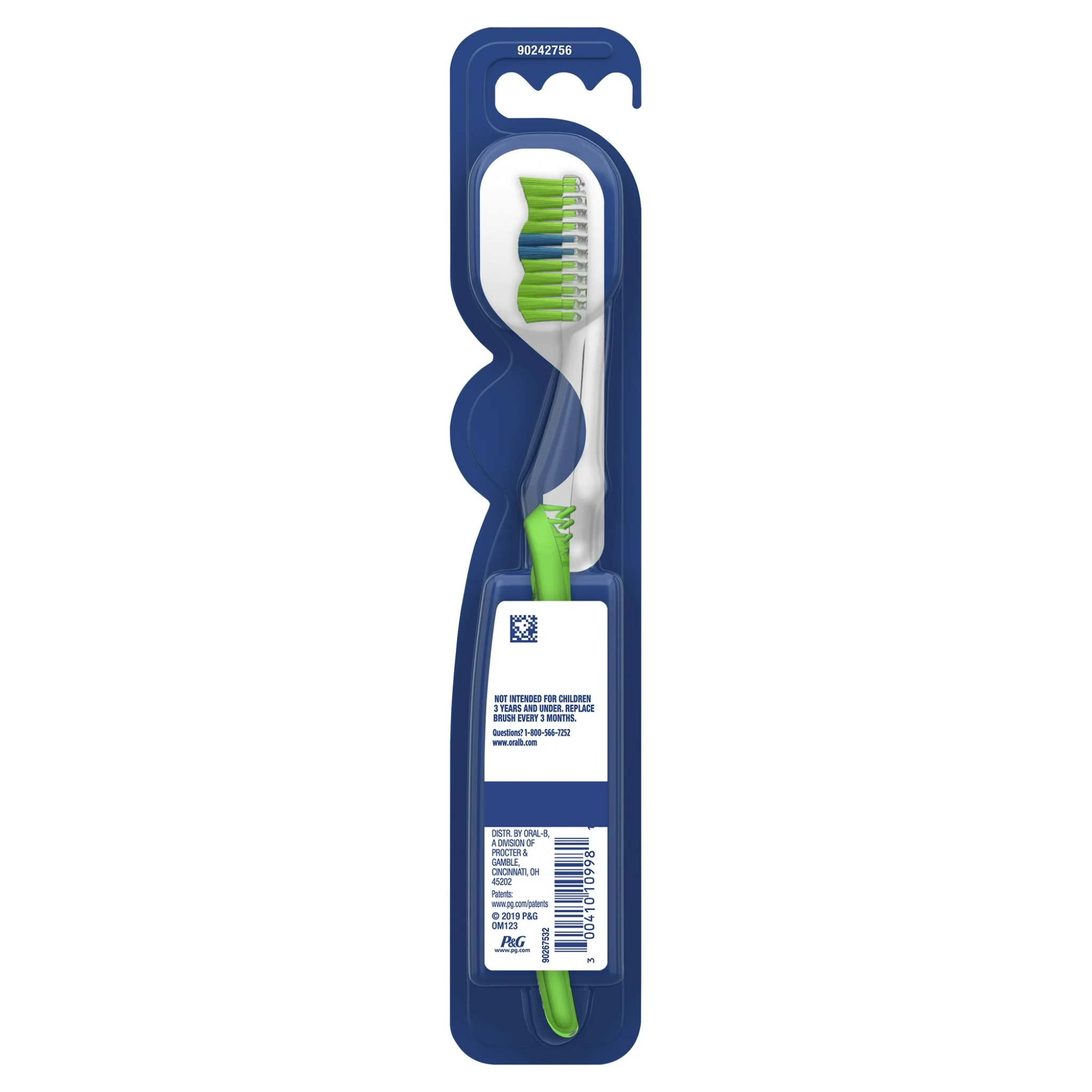 Oral-B, Advanced Clean Toothbrush, Soft Bristles with Color Changing Indicators for Effective Brushing, 1 Count