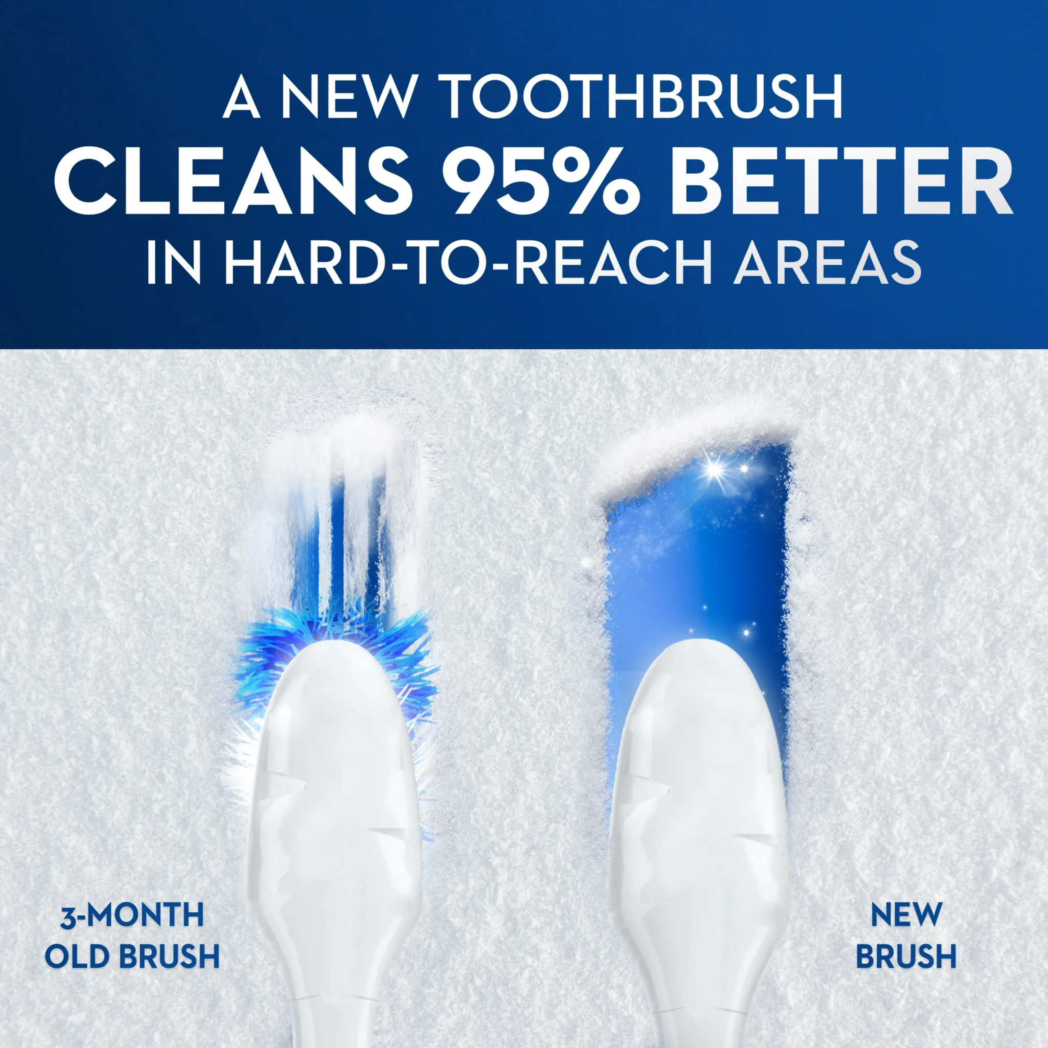 Oral-B, Advanced Clean Toothbrush, Soft Bristles with Color Changing Indicators for Effective Brushing, 1 Count