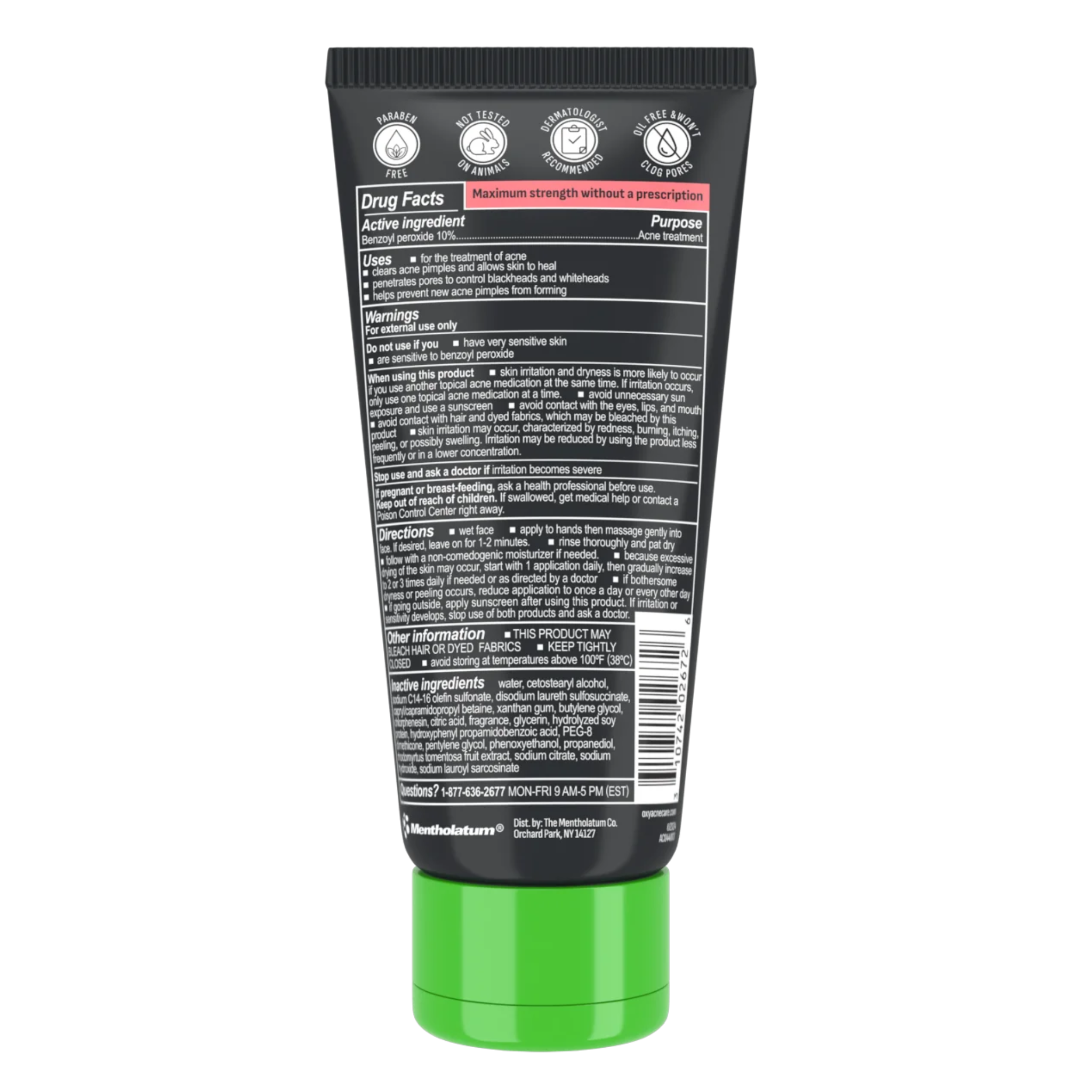Oxy, Maximum Strength Face Wash for Acne Treatment, Oil Control and Blemish Prevention