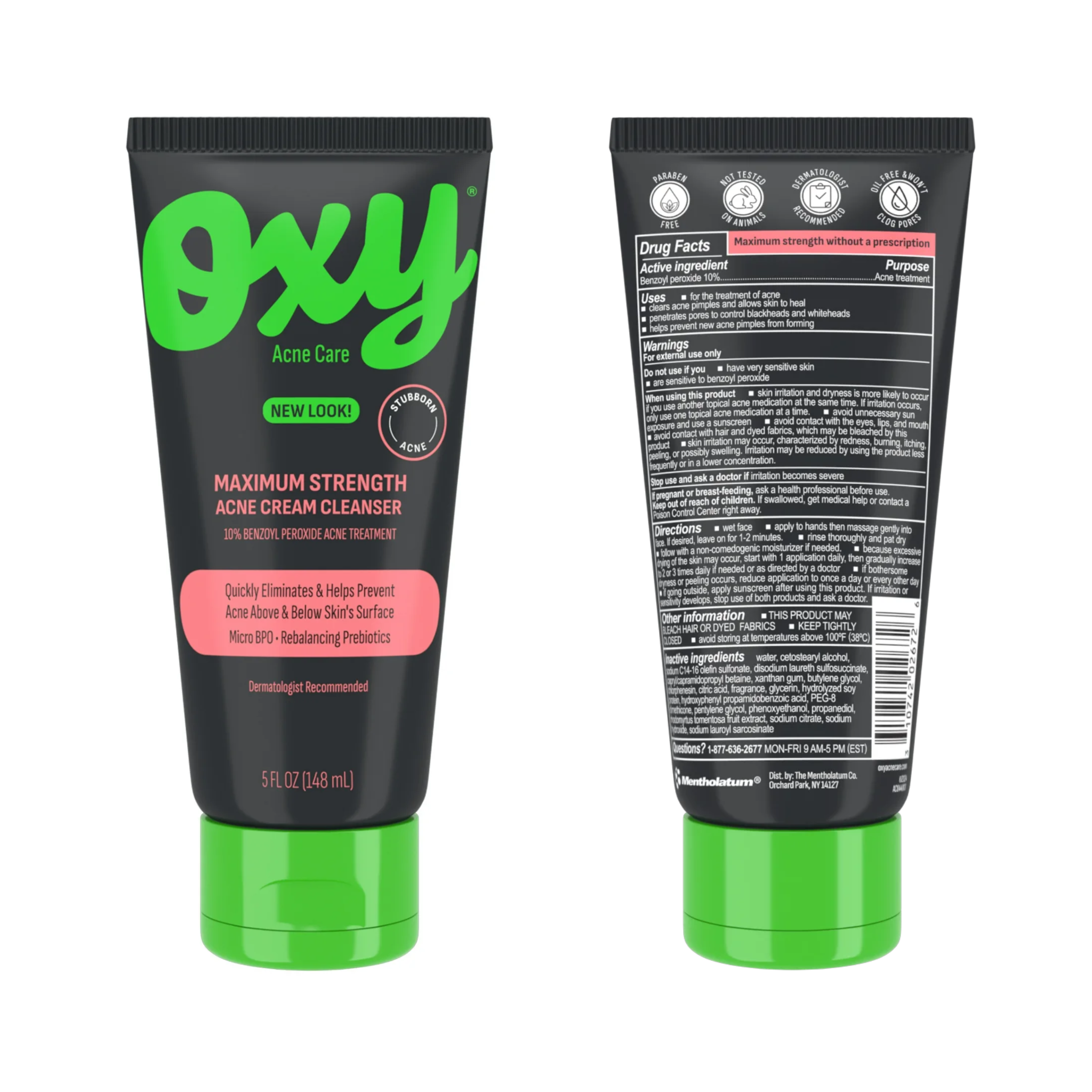 Oxy, Maximum Strength Face Wash for Acne Treatment, Oil Control and Blemish Prevention