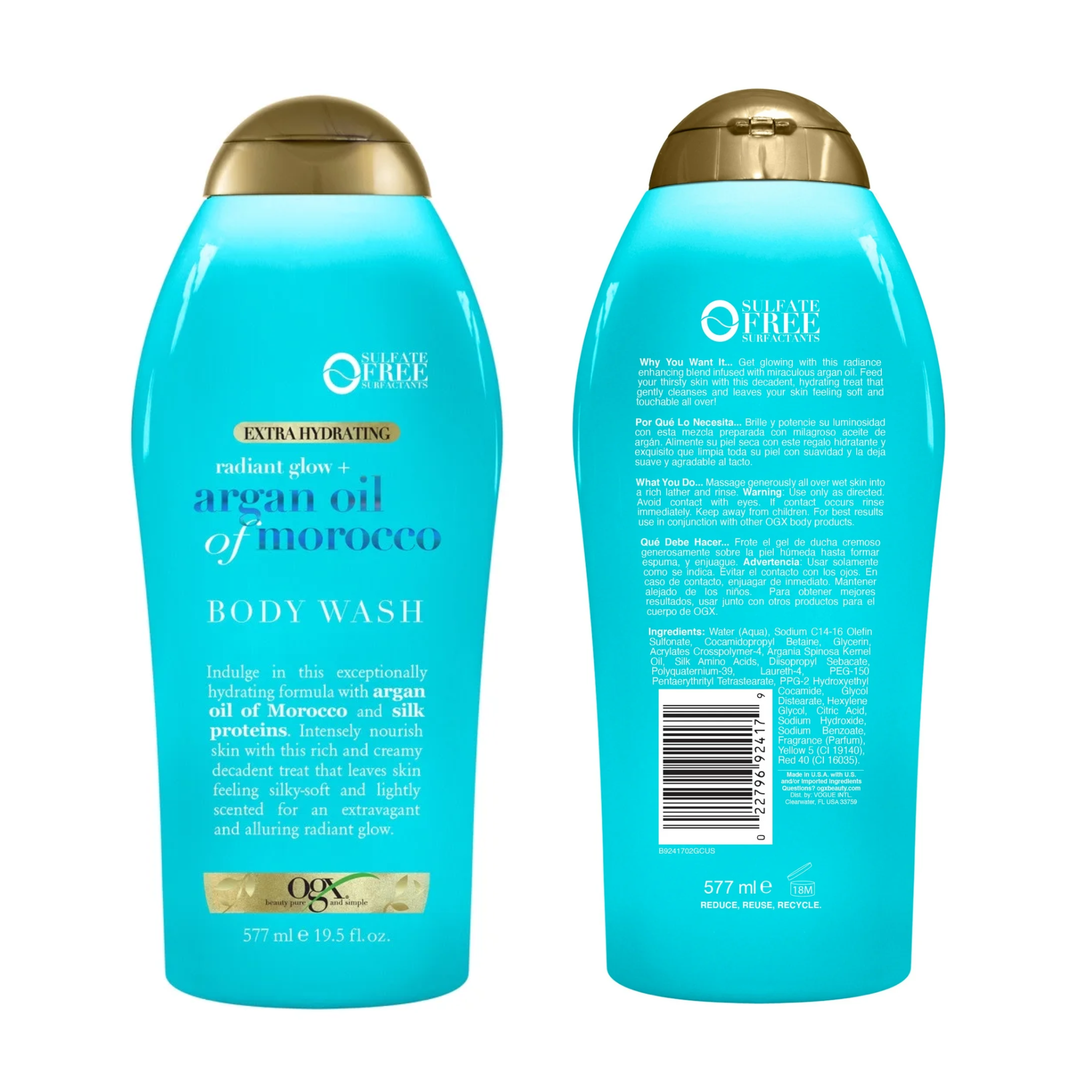 Moroccan Argan Oil®, Extra Hydrating Body Wash, Nourishing Formula for Dry Skin, 16 fl oz - Pharmaful