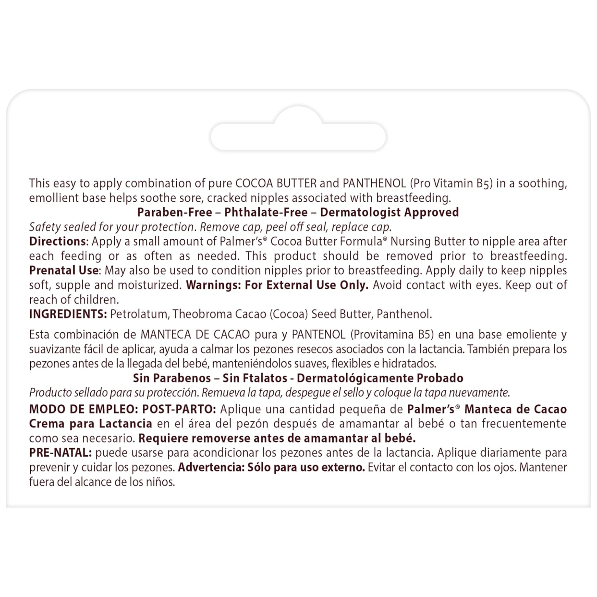Palmer's, Cocoa Butter Formula Nursing Butter, Soothing and Natural Skin Moisturizer, 1.1 Ounce