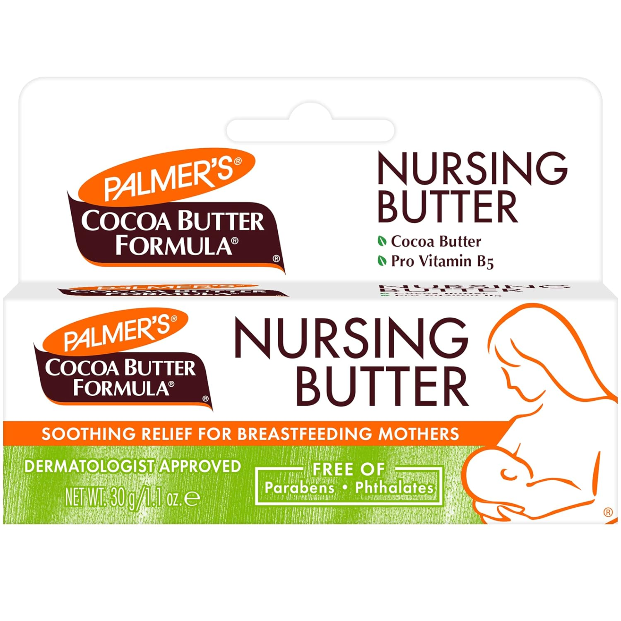 Palmer's, Cocoa Butter Formula Nursing Butter, Soothing and Natural Skin Moisturizer, 1.1 Ounce