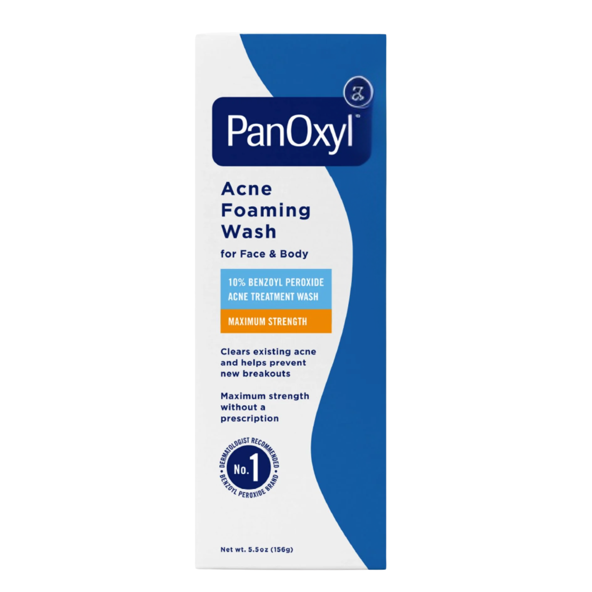 PanOxyl, Foaming Acne Wash with 10% Benzoyl Peroxide, Maximum Strength for Clear Skin, 5.5 oz