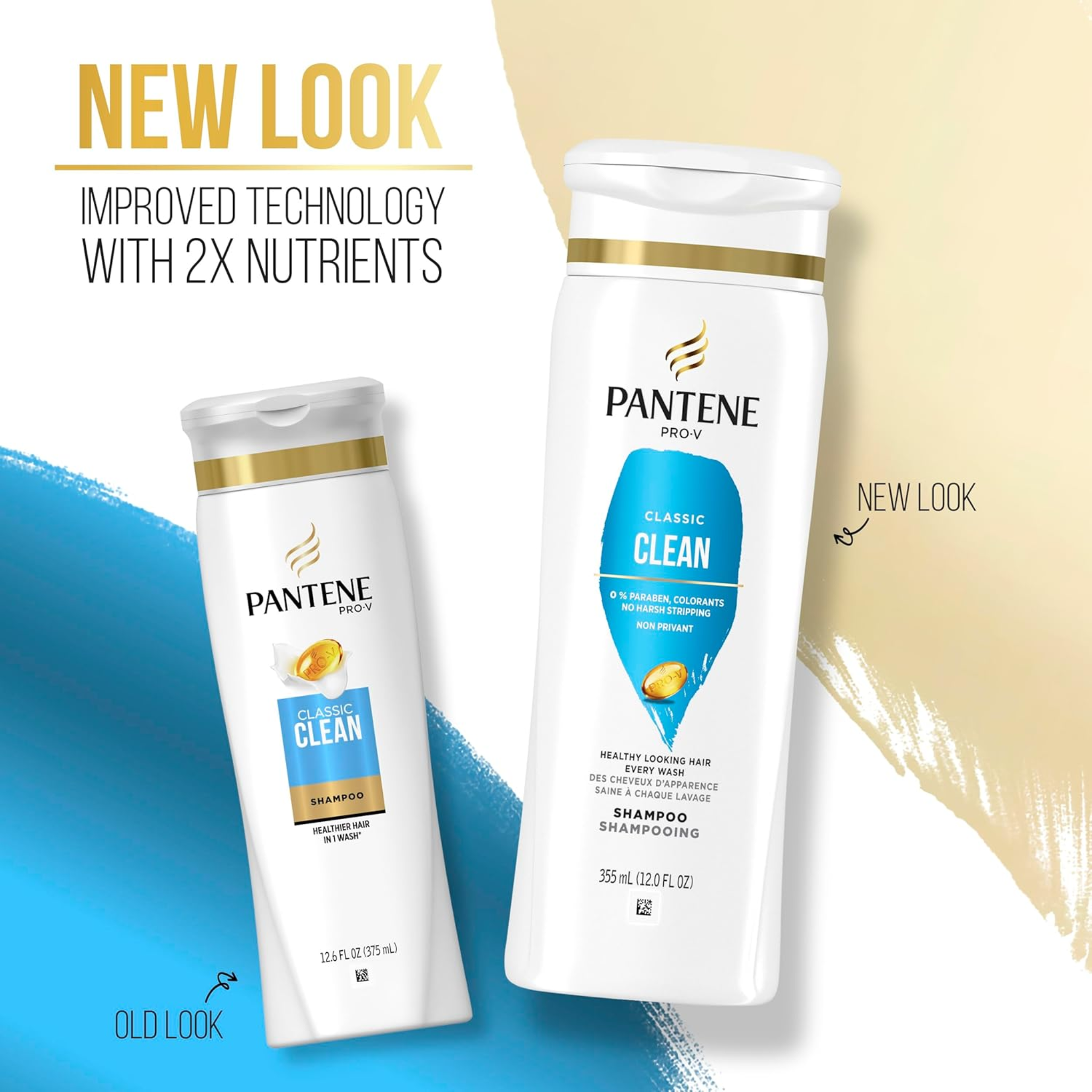 Pantene PRO-V Classic Clean Shampoo, Gentle and Refreshing for Everyday Use, 12.0 oz