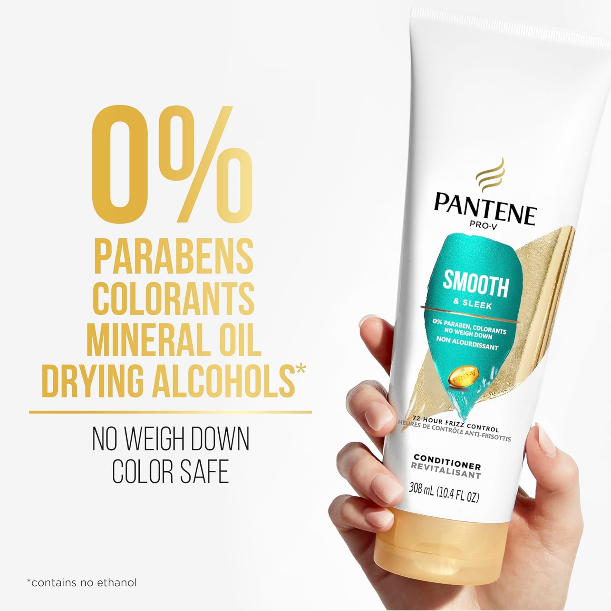Pantene Pro-V, Smooth & Sleek 2 in 1 Shampoo & Conditioner, Frizz Control & Hydrating Formula, 12 oz